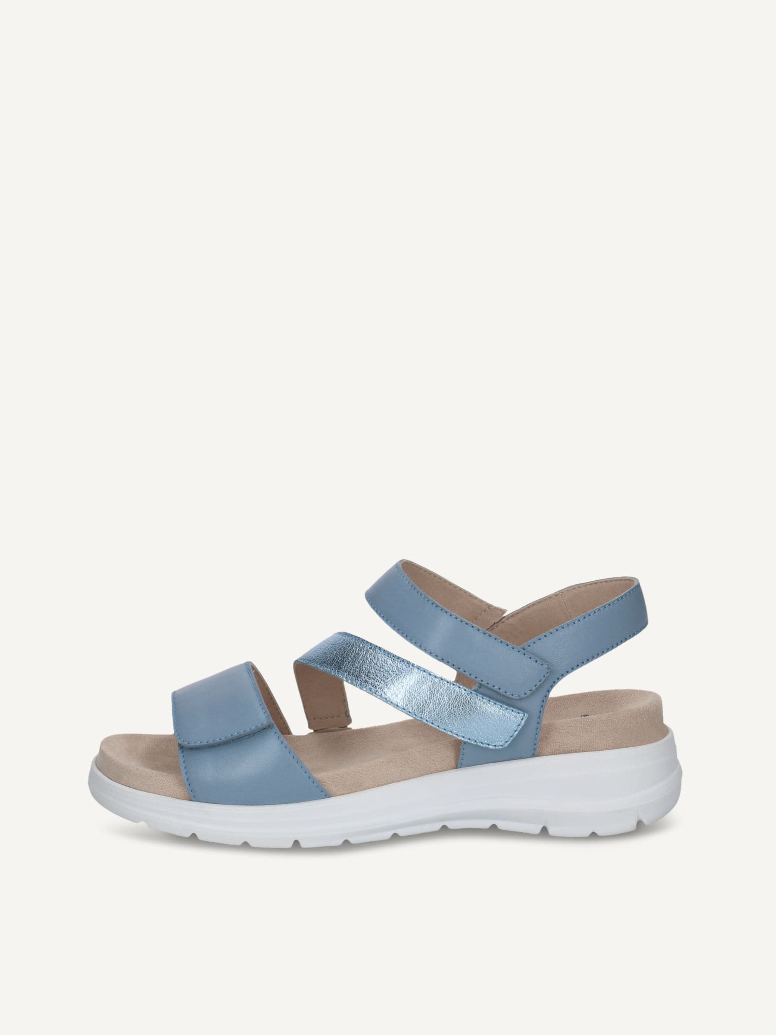 CAPRICE Sandal, blue, made of Leather without heel, Size 40