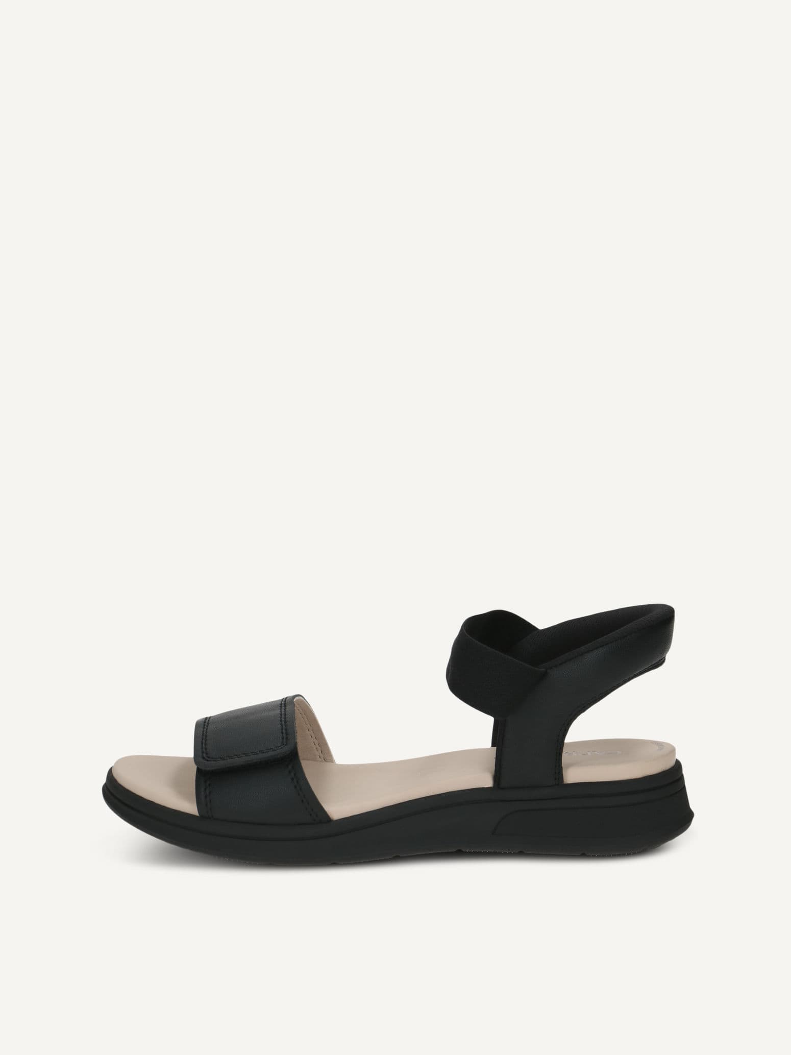 CAPRICE Sandal, black, made of Leather without heel, Size 37