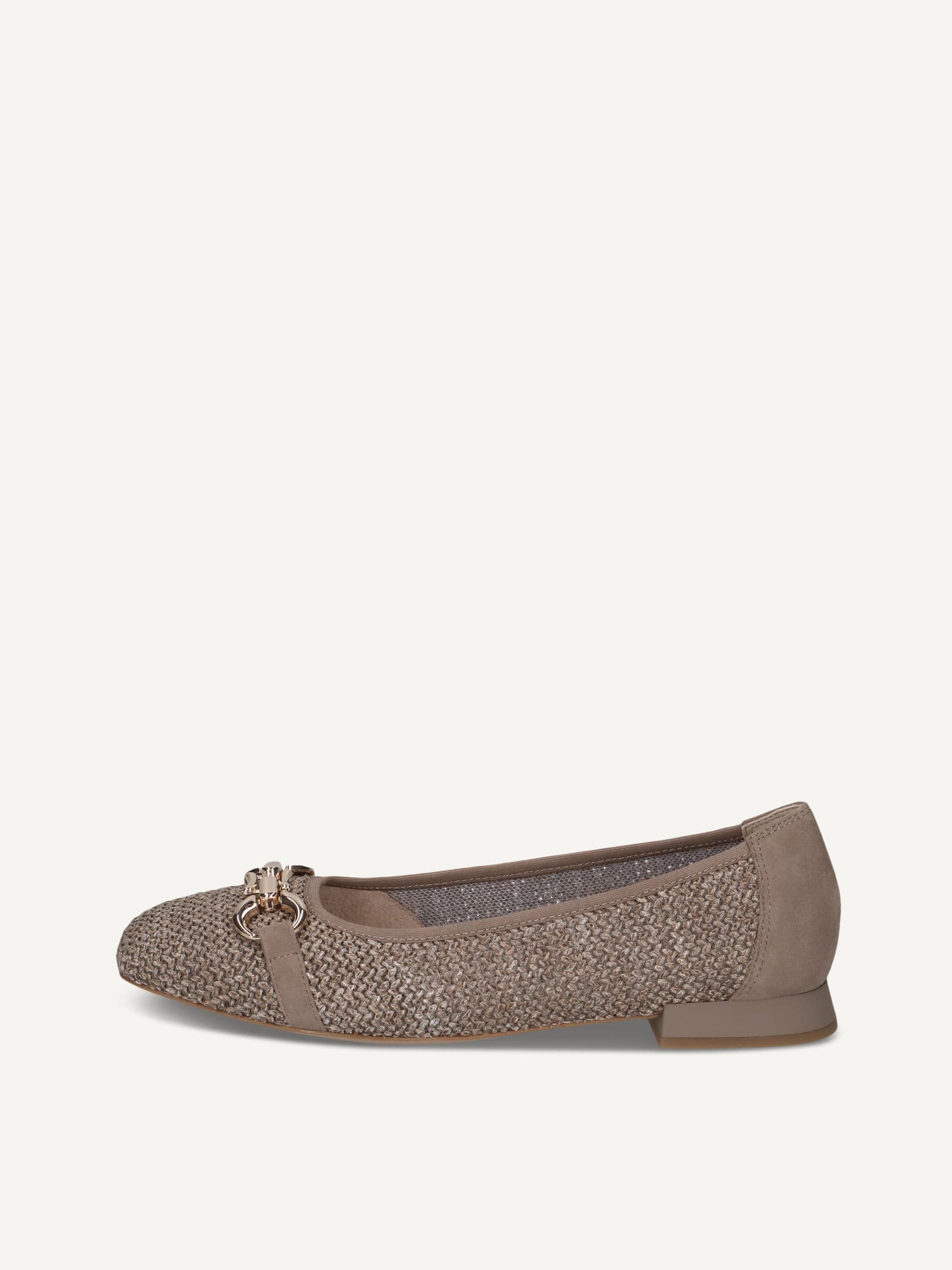 CAPRICE Ballerina, brown, made of Leather and synthetic with Trapeze heel, Size 40