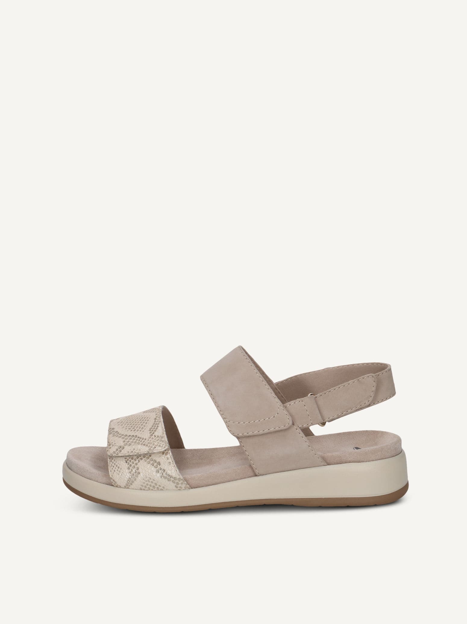 CAPRICE Sandal, beige, made of Leather without heel, Size 36