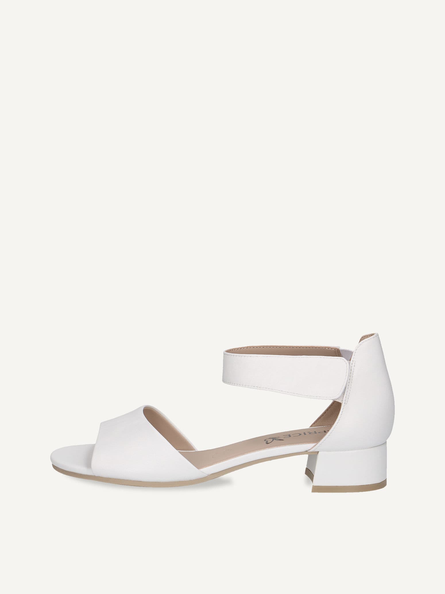 CAPRICE Heeled sandal, white, made of Leather with Block heel, Size 38
