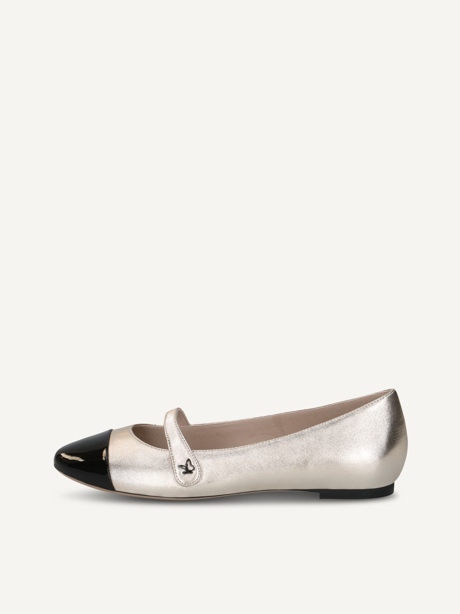 CAPRICE Ballerina, gold, made of Leather with Block heel, Size 39