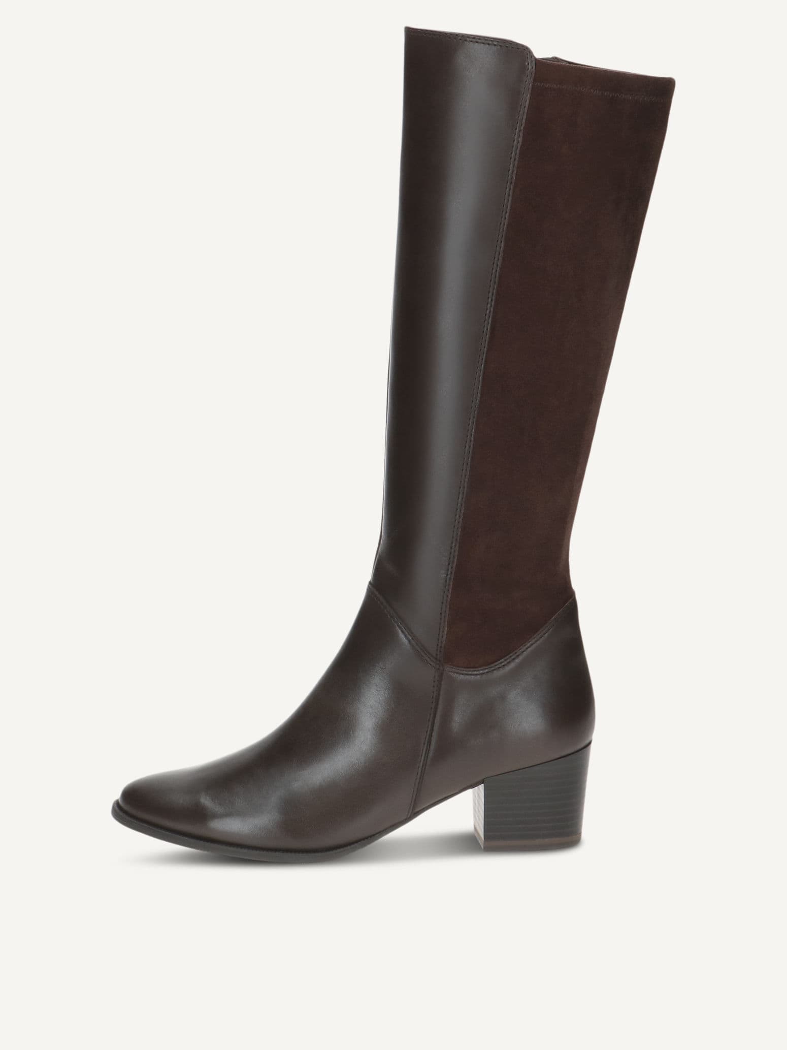 CAPRICE Boots, brown, made of Leather and synthetic with Block heel, Size 37.5