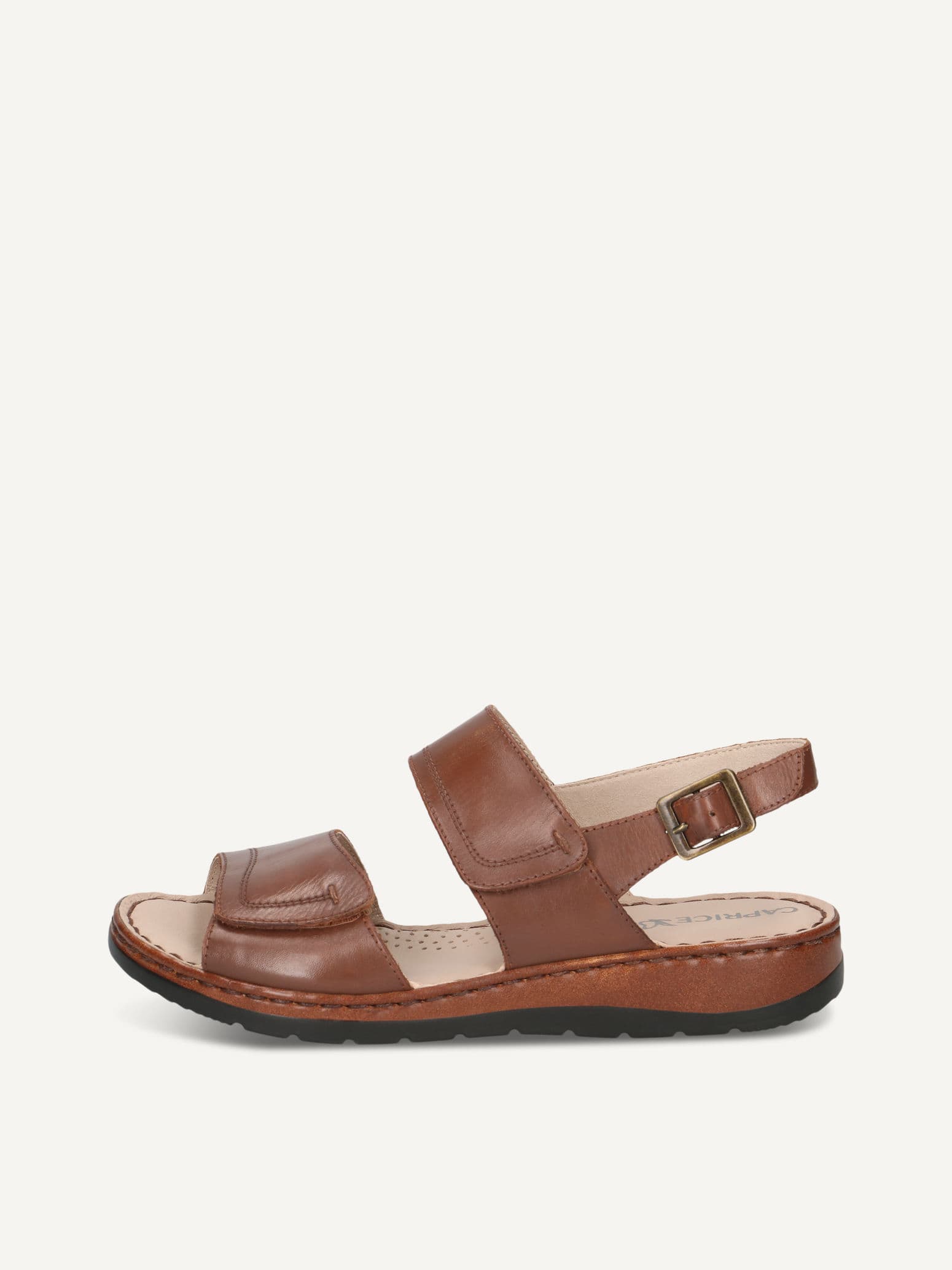 CAPRICE Heeled sandal, brown, made of Leather without heel, Size 36