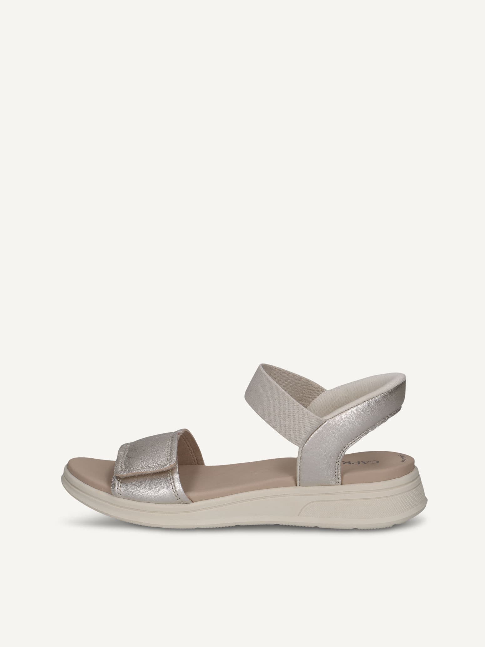 CAPRICE Sandal, metallic, made of Leather without heel, Size 41