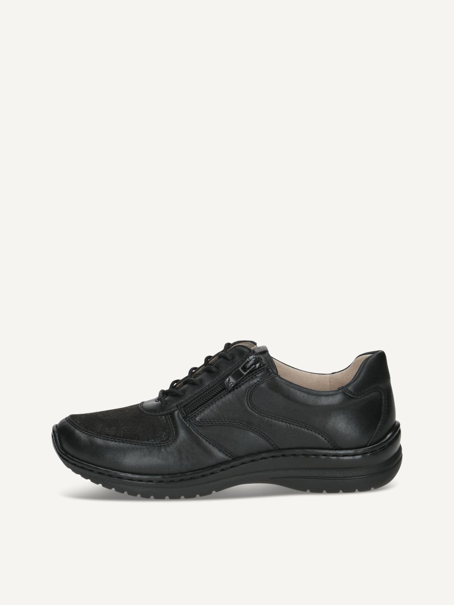 CAPRICE Sneaker, black, made of Leather and synthetic, Size 39