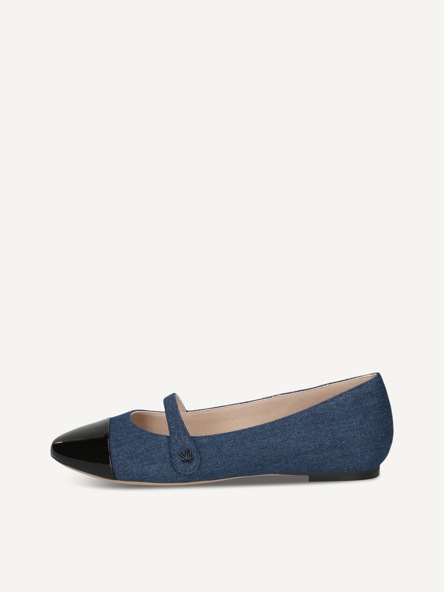 CAPRICE Ballerina, blue, made of Textile and synthetic with Block heel, Size 42
