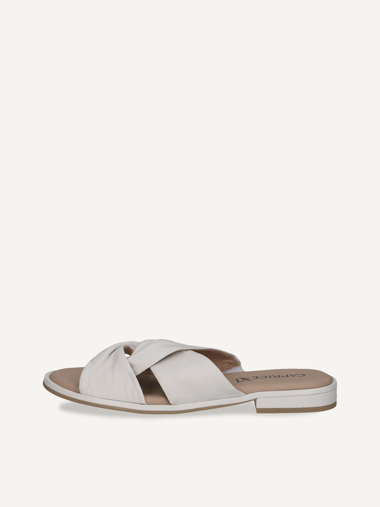 CAPRICE Mule, white, made of Leather with Block heel, Size 37
