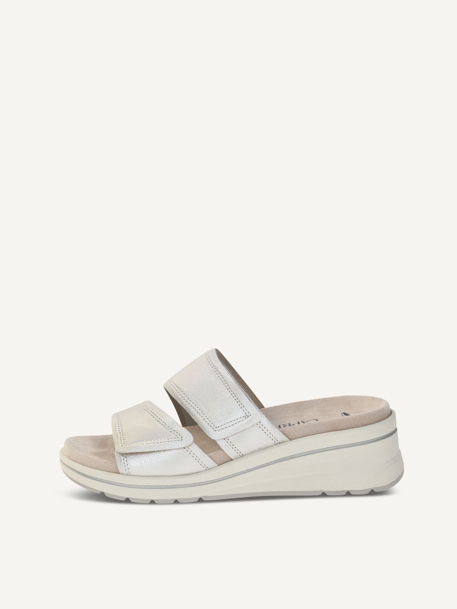 CAPRICE Mule, metallic, made of Leather with Wedge heel, Size 41