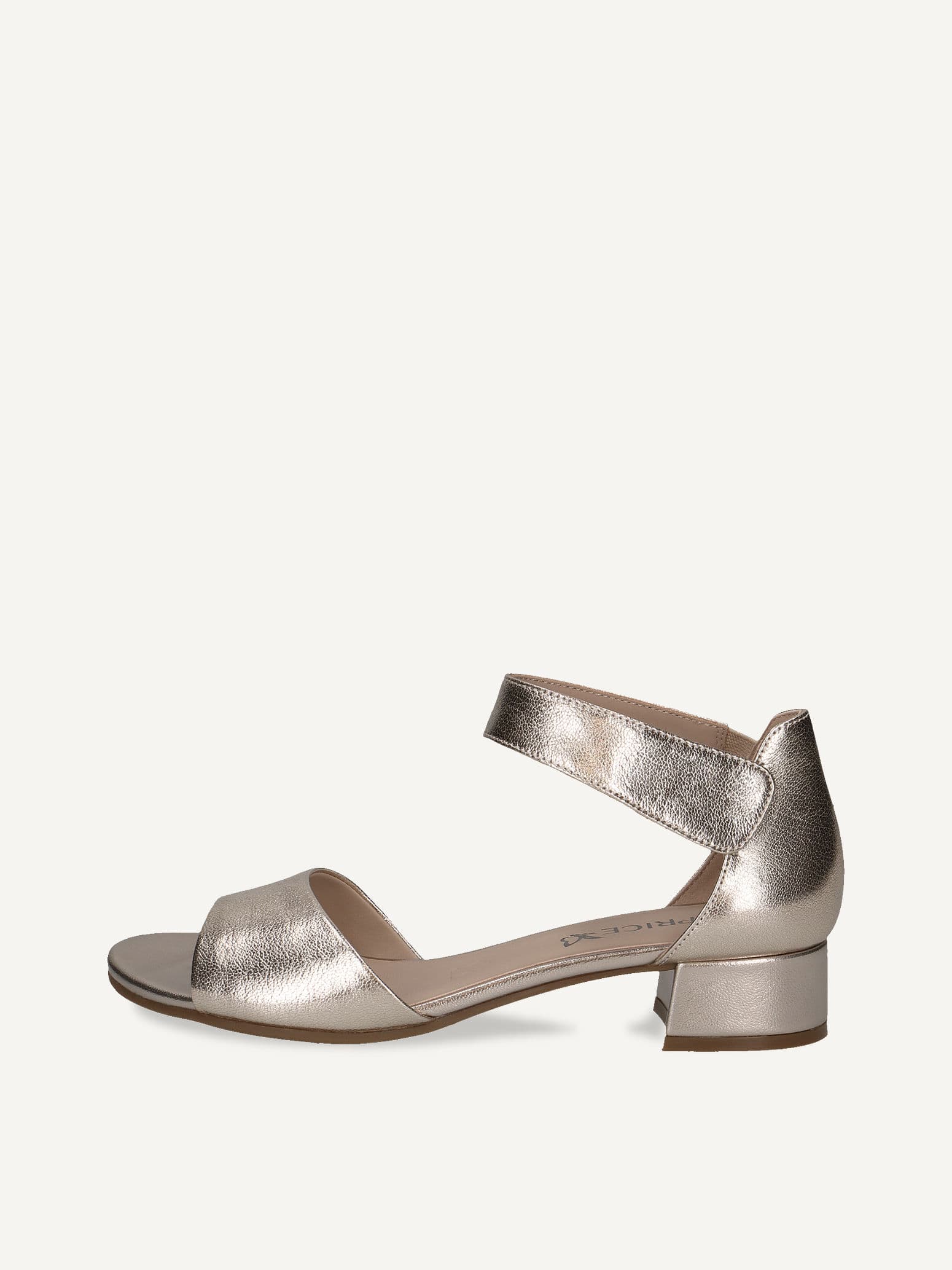CAPRICE Heeled sandal, metallic, made of Leather with Block heel, Size 40.5