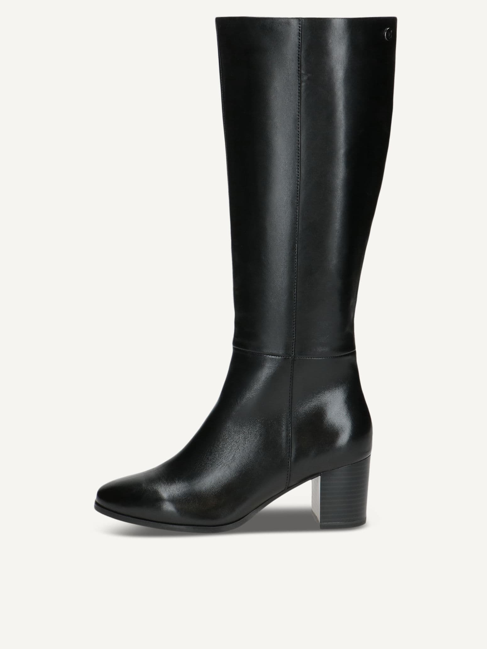 CAPRICE Boots, black, made of Leather with Block heel, Size 38