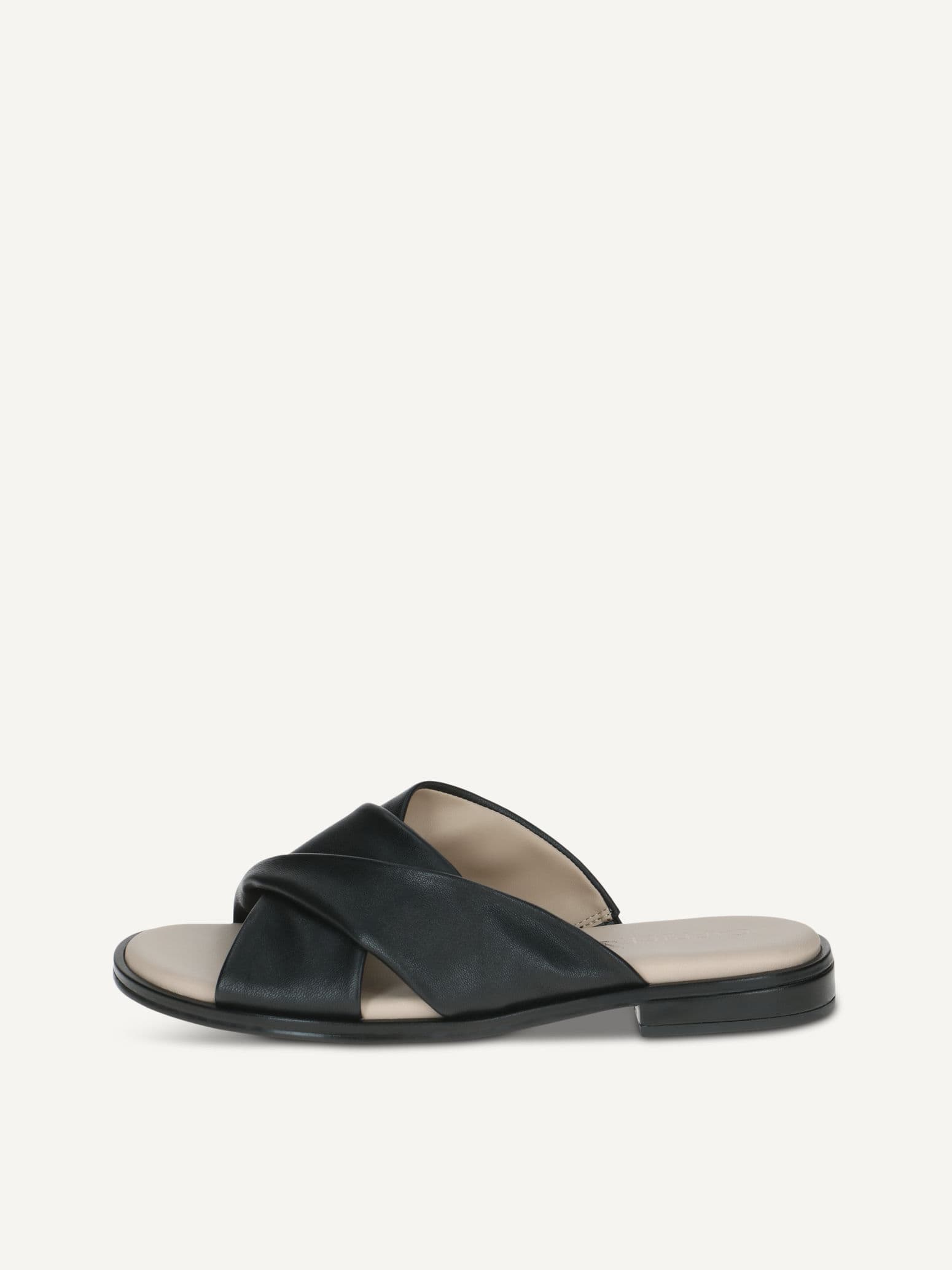 CAPRICE Mule, black, made of Leather with Block heel, Size 39