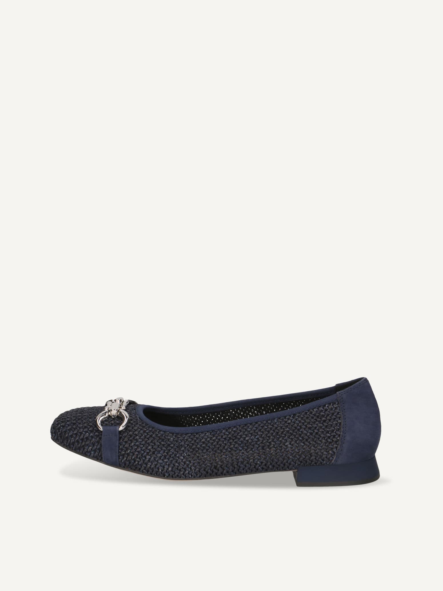 CAPRICE Ballerina, blue, made of Leather and synthetic with Trapeze heel, Size 42