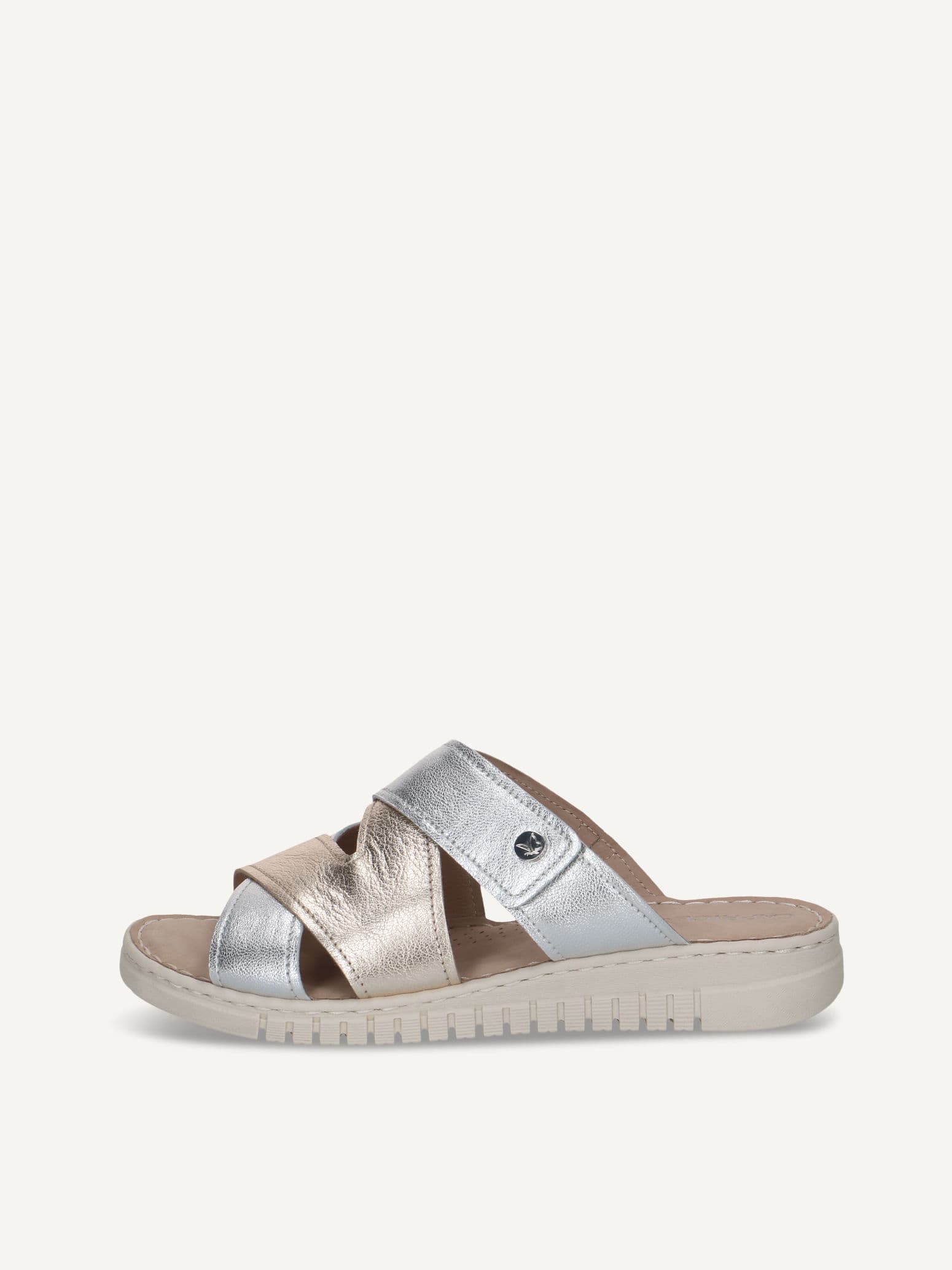 CAPRICE Mule, metallic, made of Leather without heel, Size 41