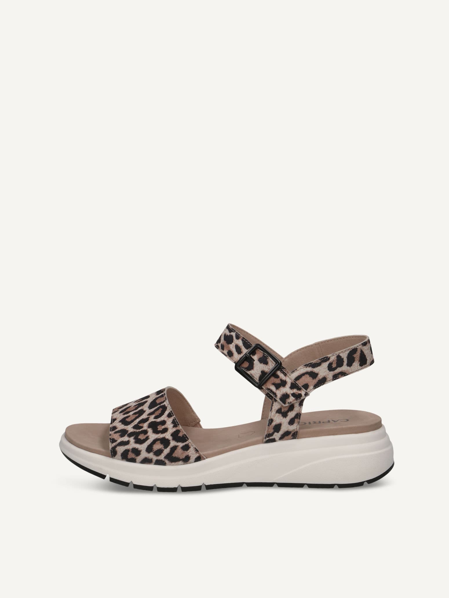 CAPRICE Sandal, beige, made of Leather without heel, Size 36