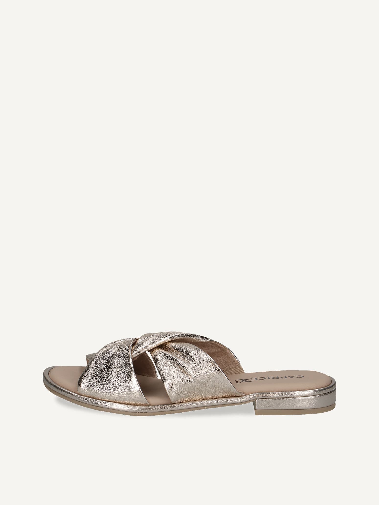 CAPRICE Mule, metallic, made of Leather with Block heel, Size 42