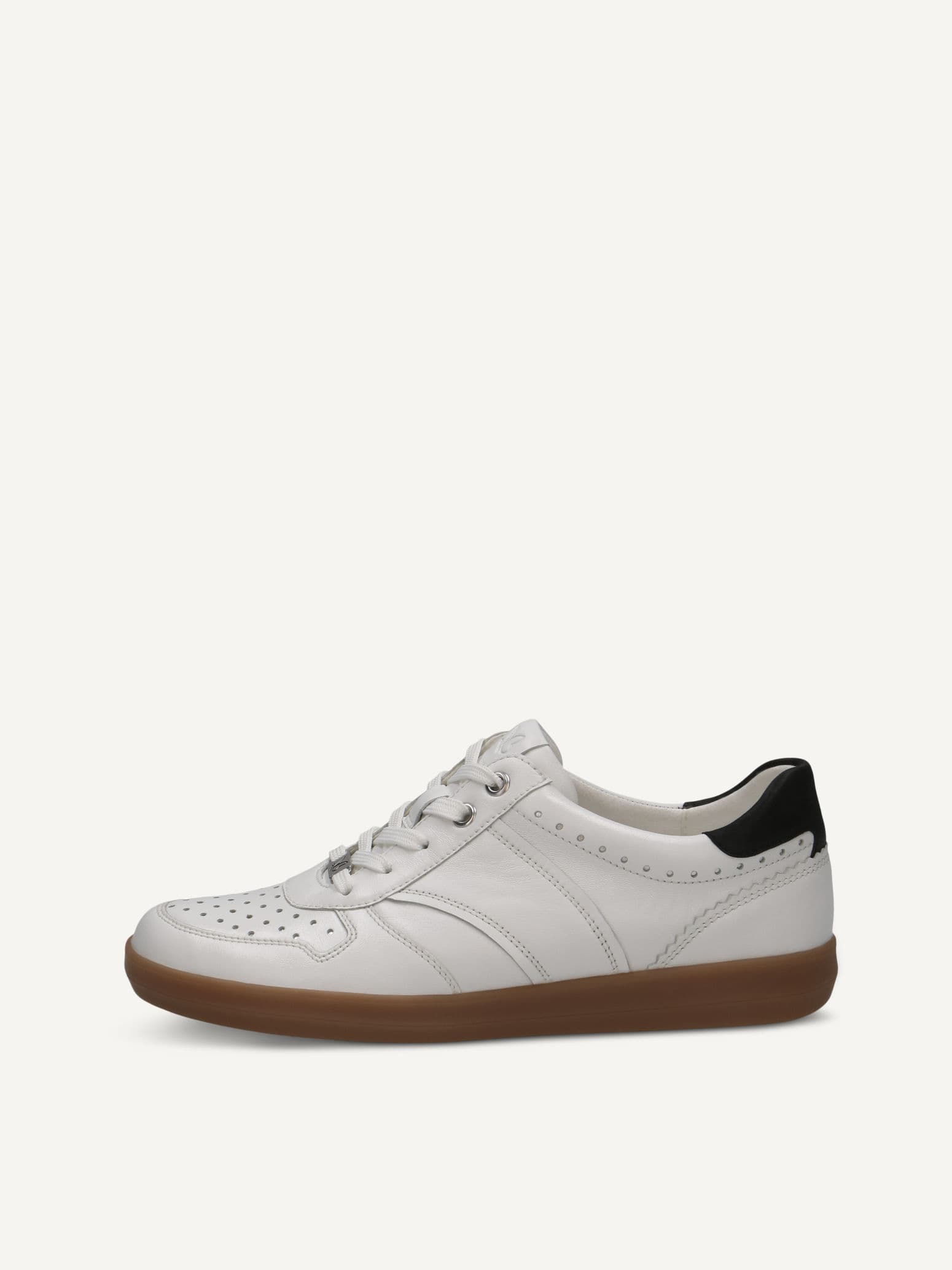 CAPRICE Sneaker, white, made of Leather and textile, Size 37.5