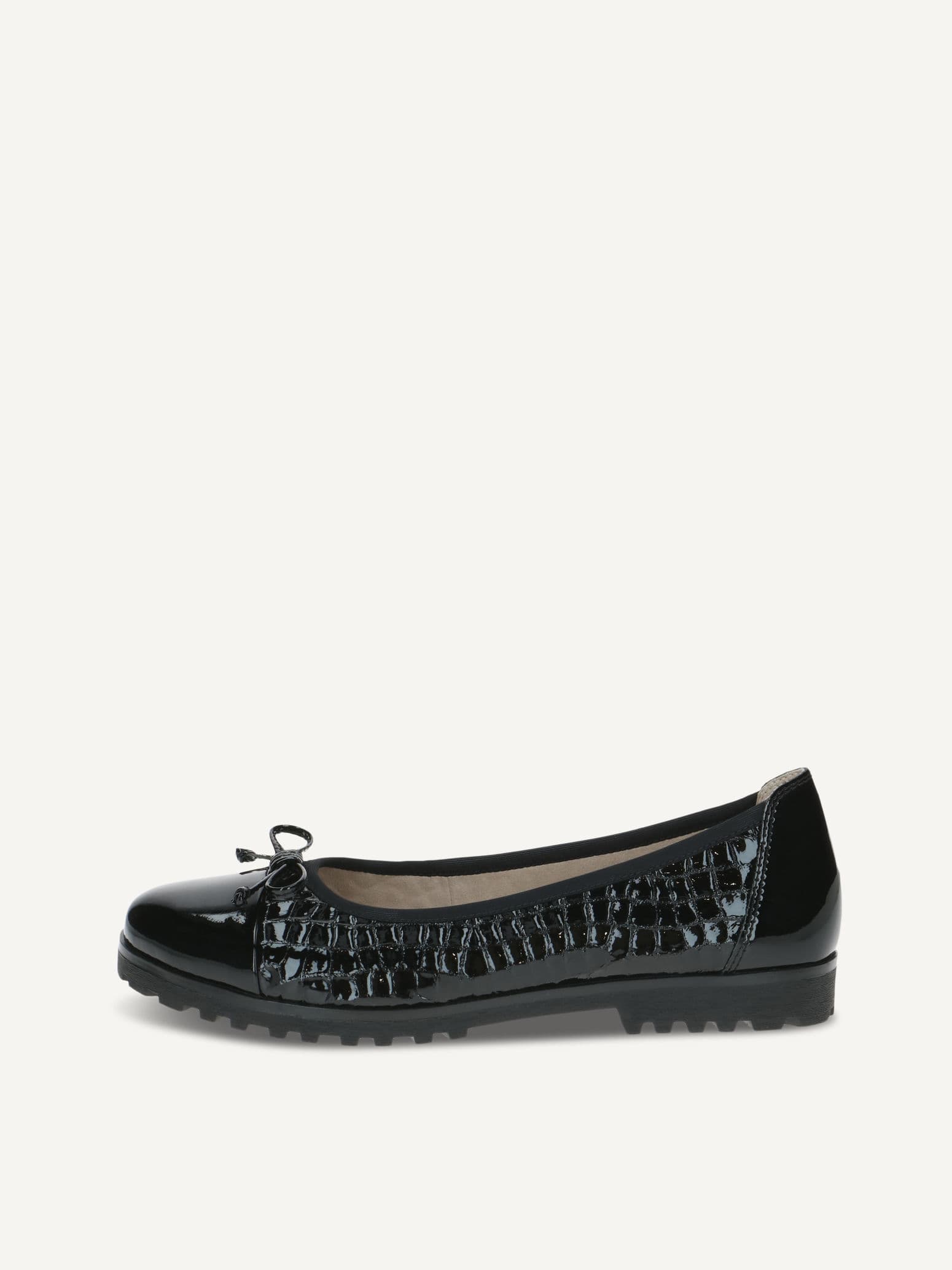CAPRICE Ballerina, black, made of Leather, Size 39