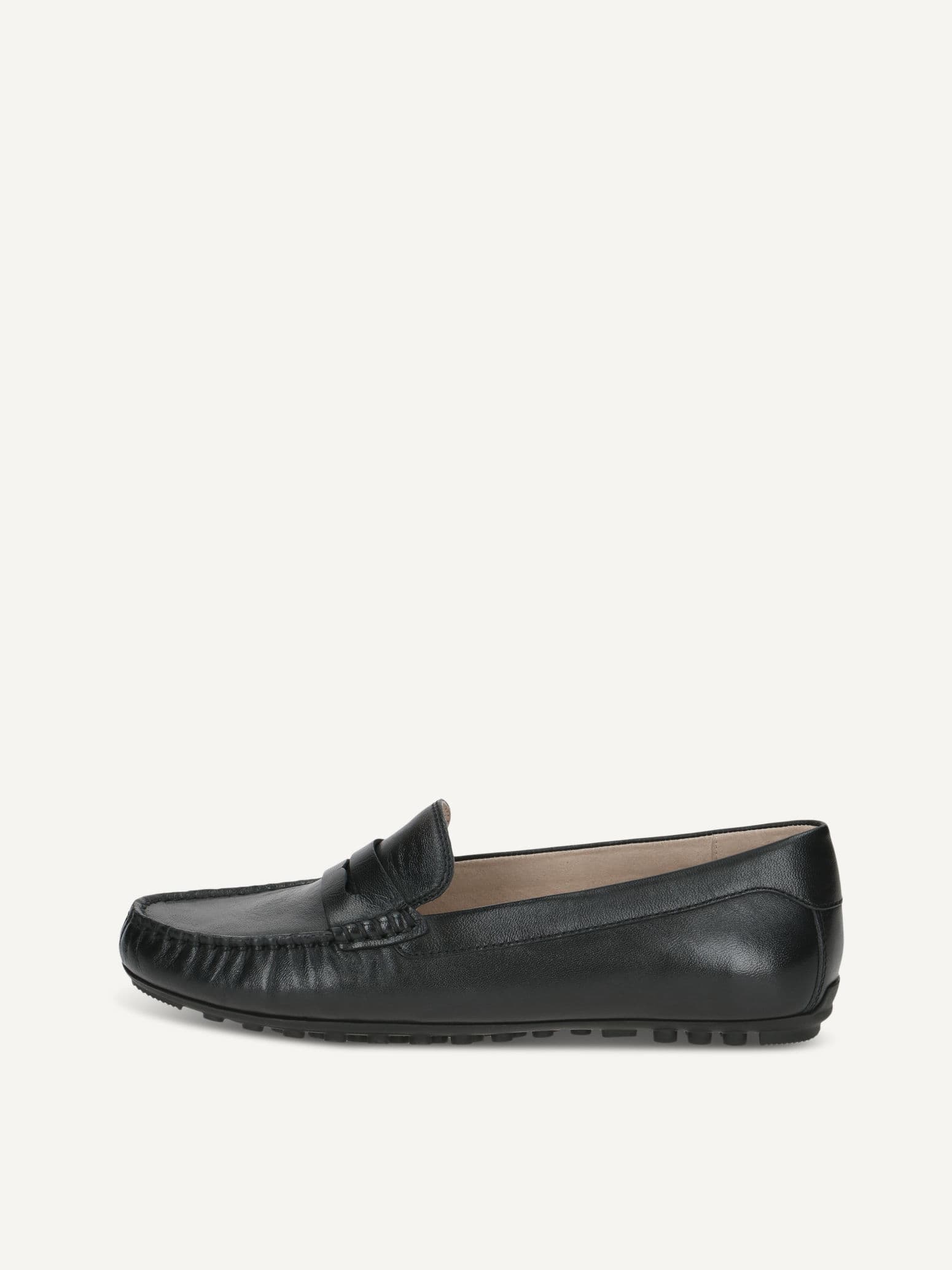 CAPRICE Moccasin, black, made of Leather without heel, Size 40