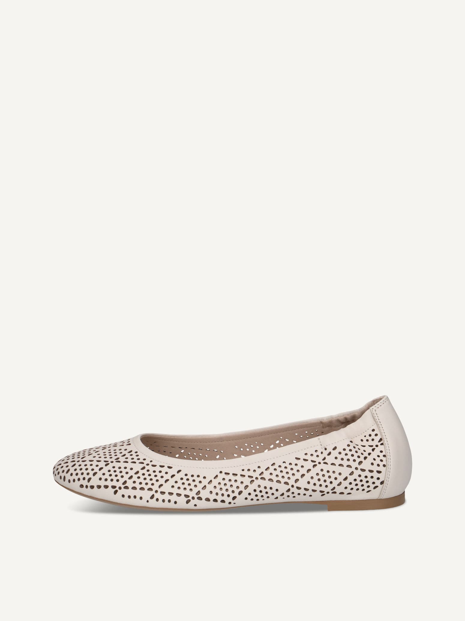 CAPRICE Ballerina, white, made of Leather with Block heel, Size 38