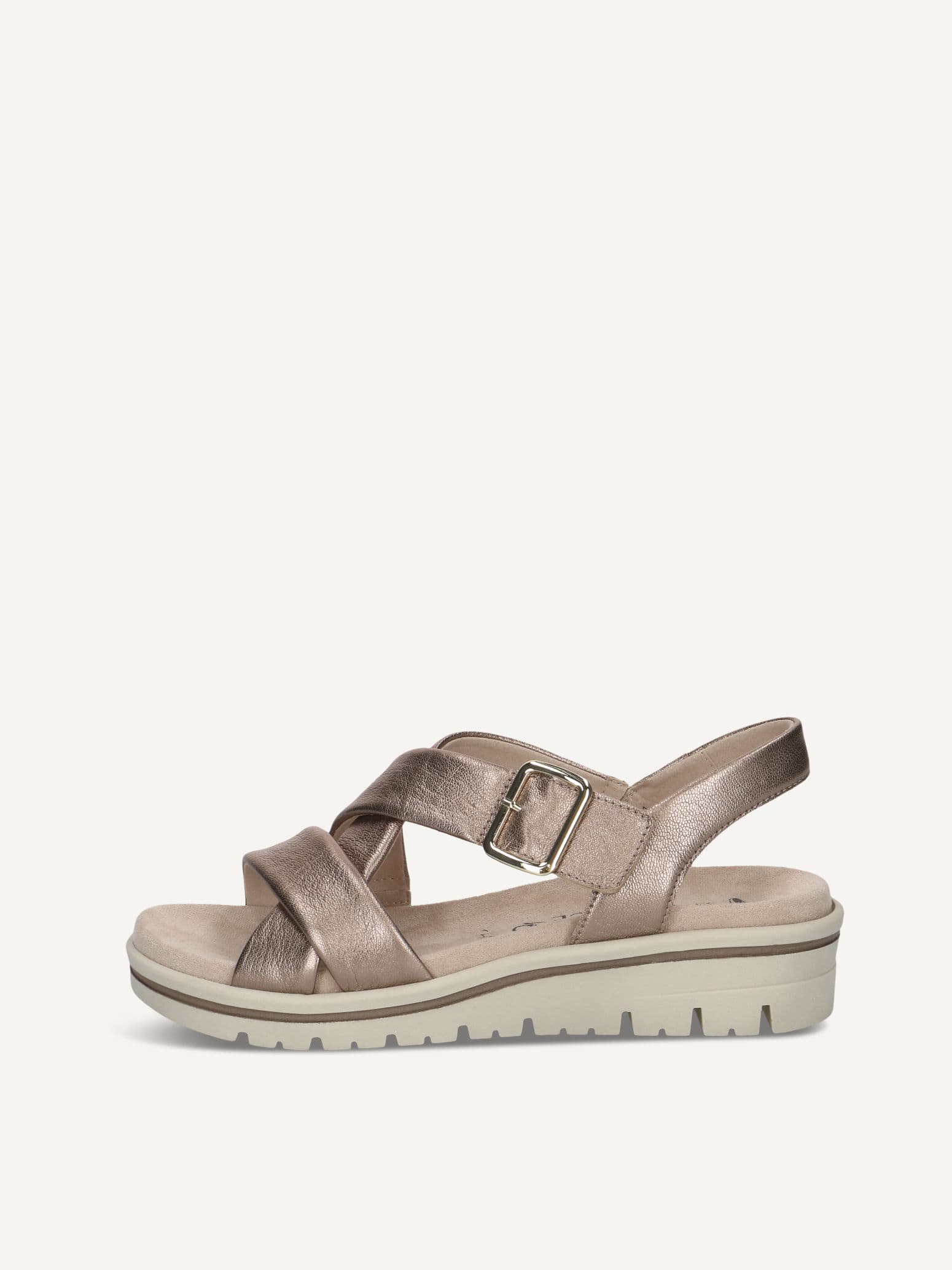 CAPRICE Sandal, brown, made of Leather with Wedge heel, Size 39