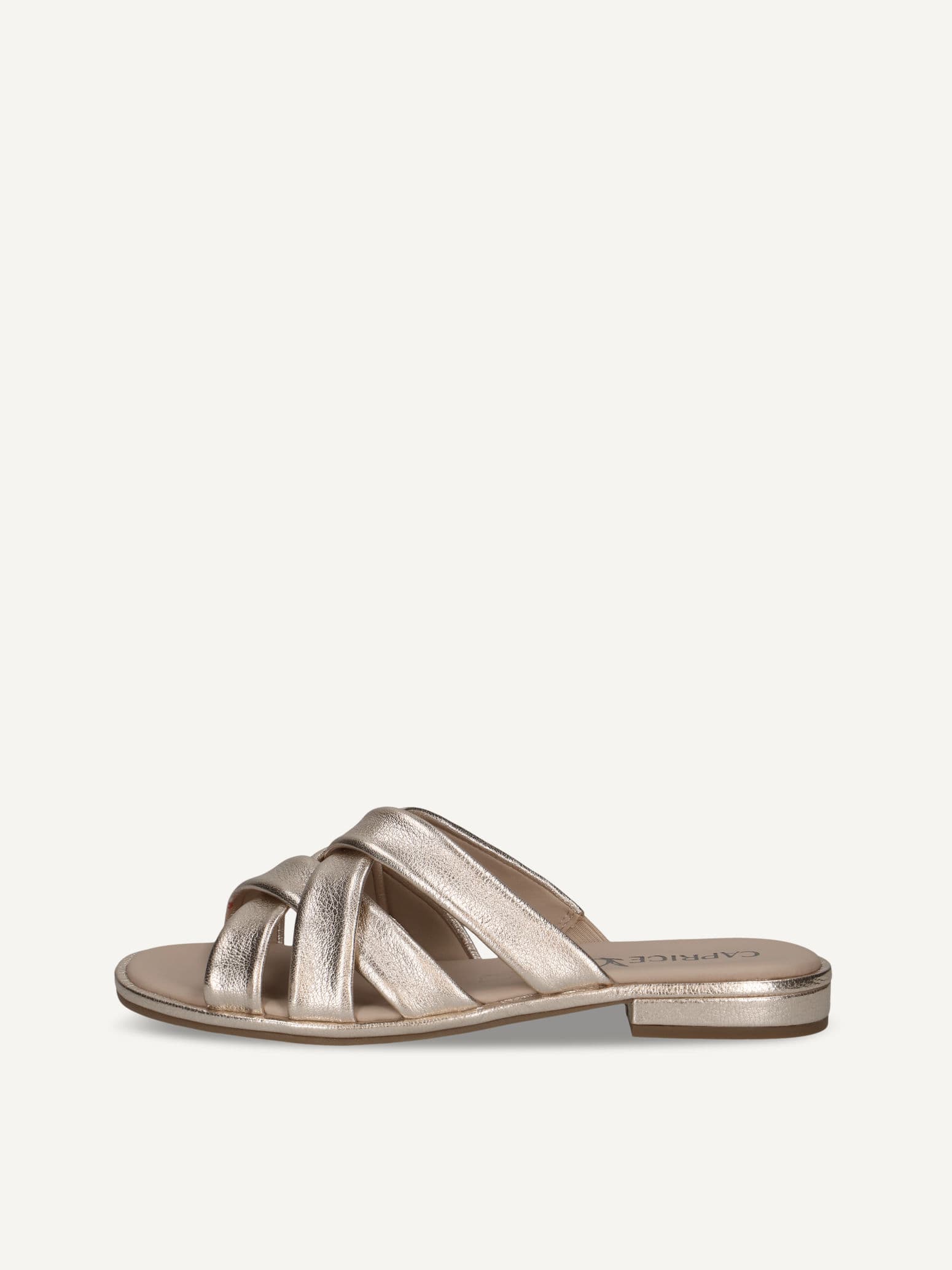 CAPRICE Mule, metallic, made of Leather with Block heel, Size 36