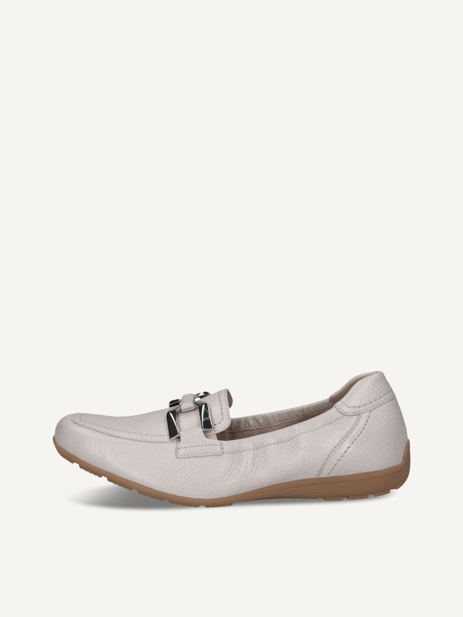 CAPRICE Moccasin, white, made of Leather without heel, Size 38