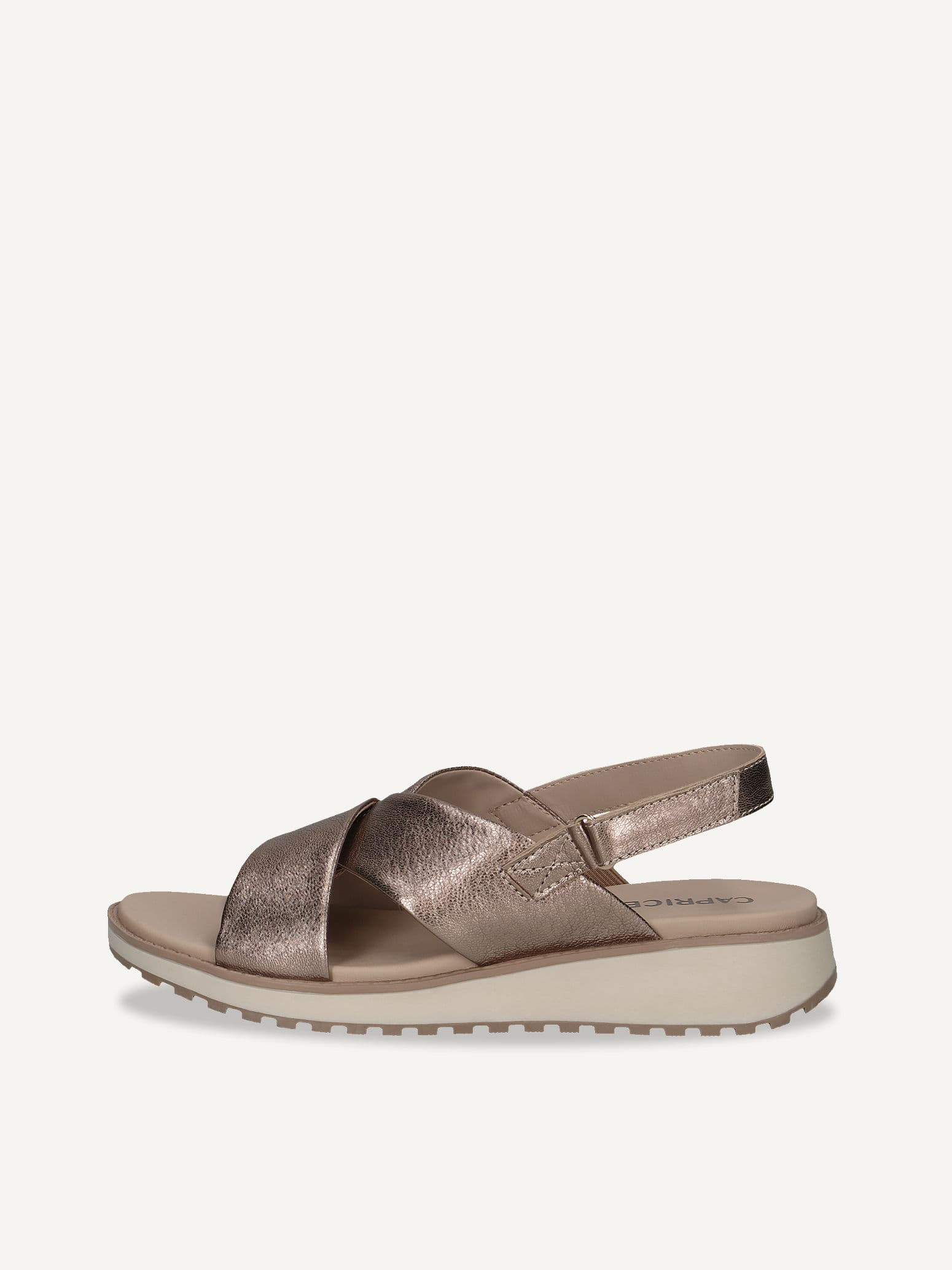 CAPRICE Sandal, brown, made of Leather without heel, Size 39