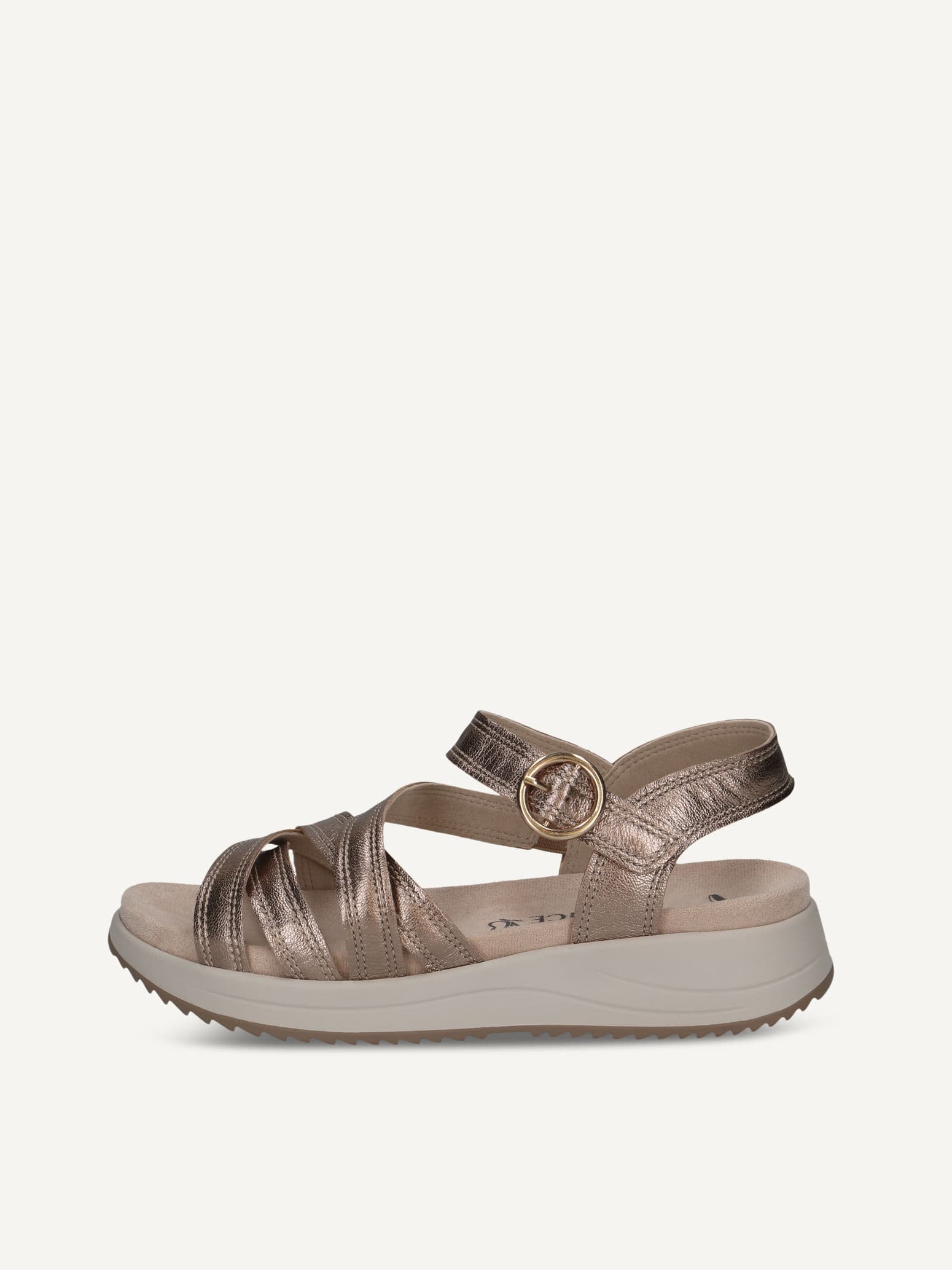 CAPRICE Sandal, brown, made of Leather without heel, Size 36