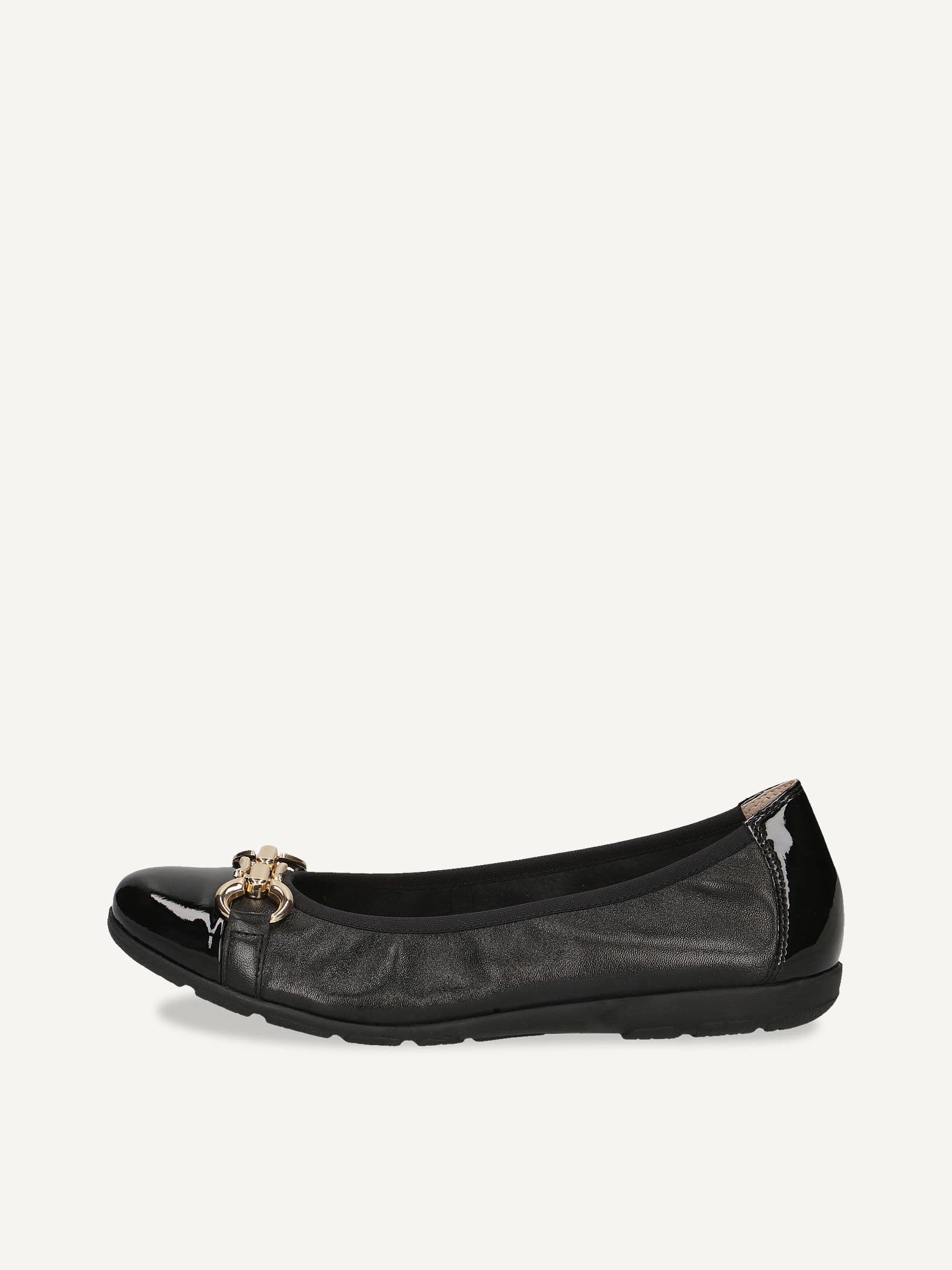 CAPRICE Ballerina, black, made of Leather, Size 38