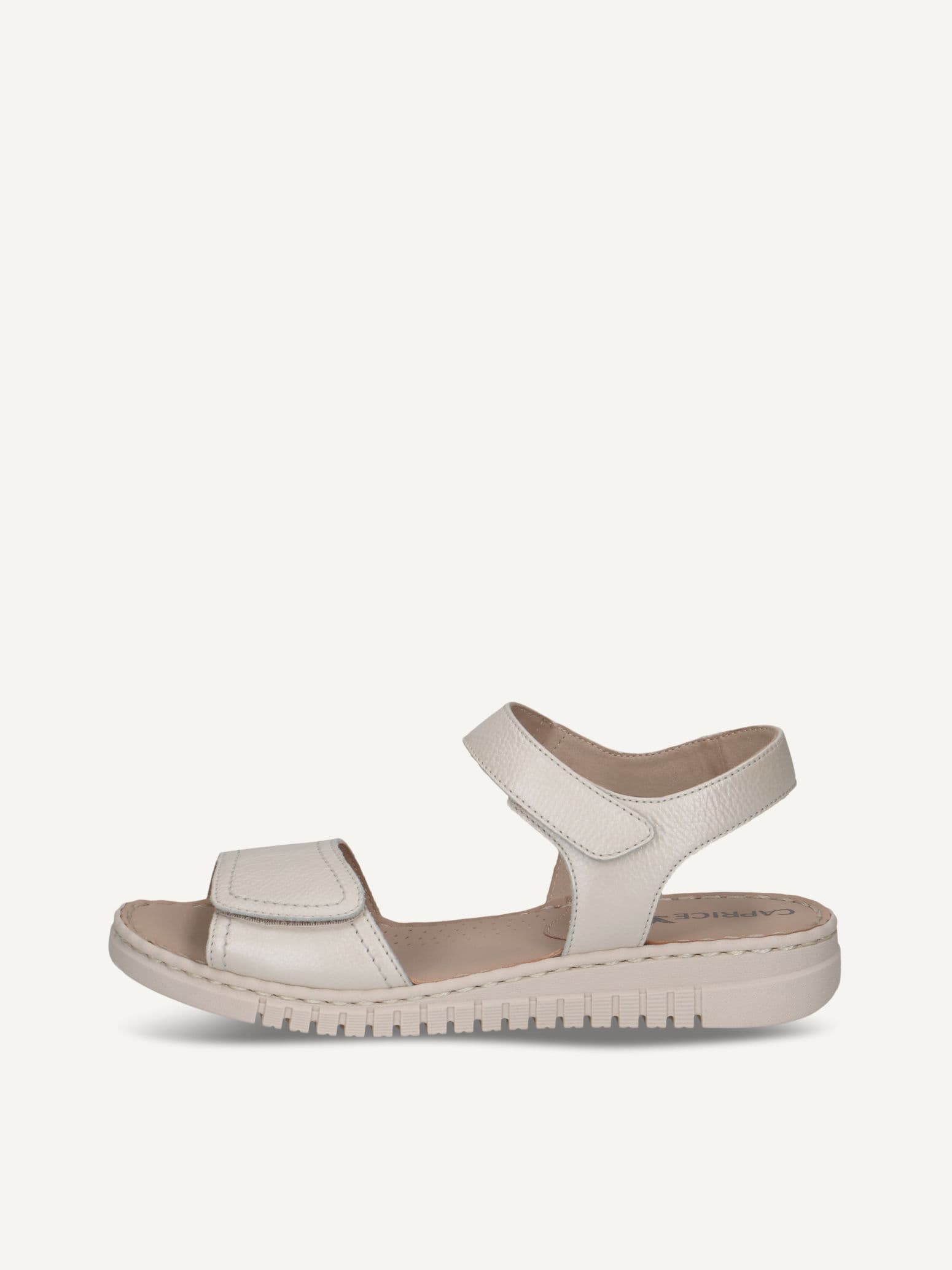 CAPRICE Heeled sandal, white, made of Leather without heel, Size 37