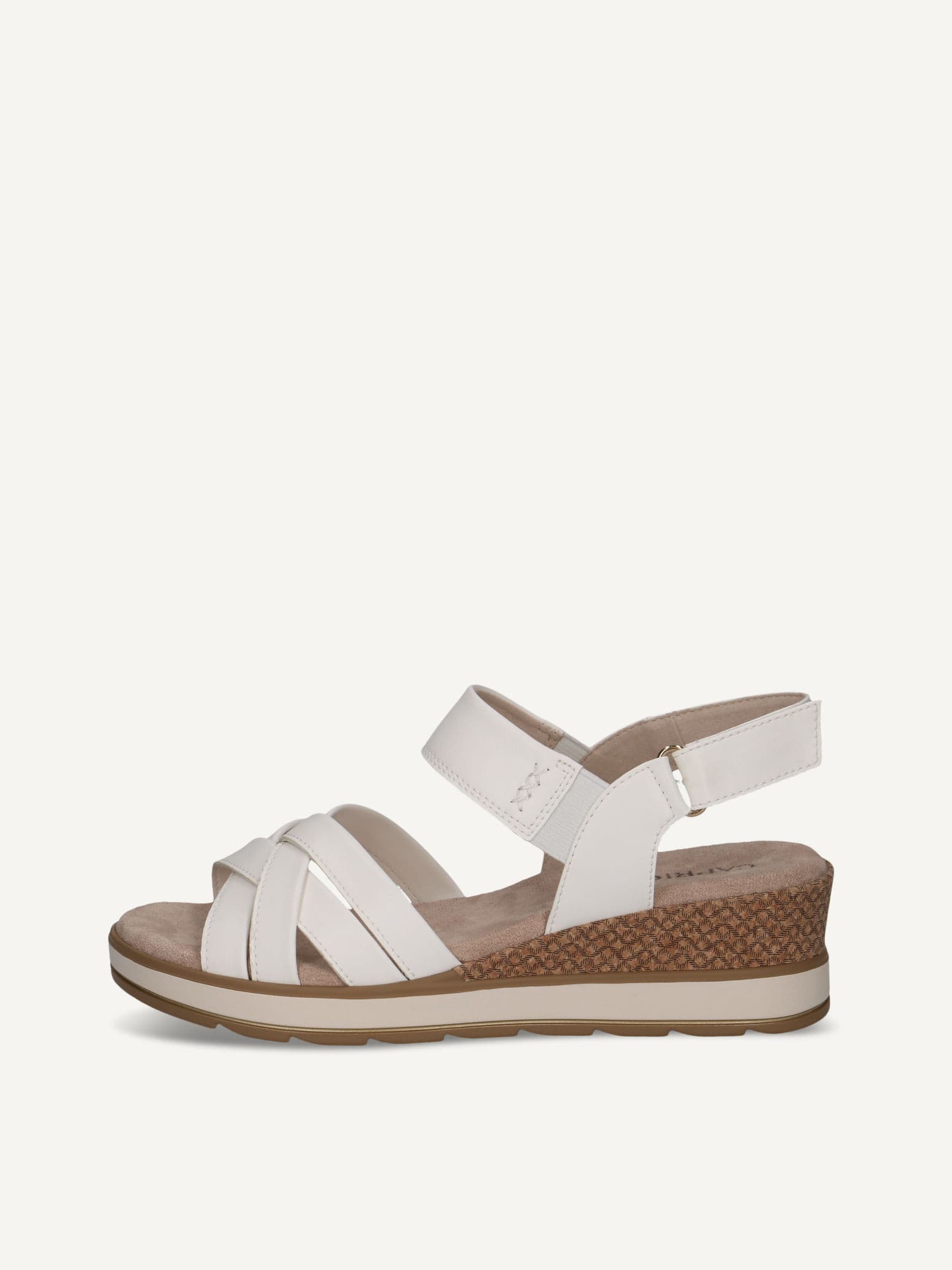 CAPRICE Heeled sandal, white, made of Synthetics with Wedge heel, Size 39