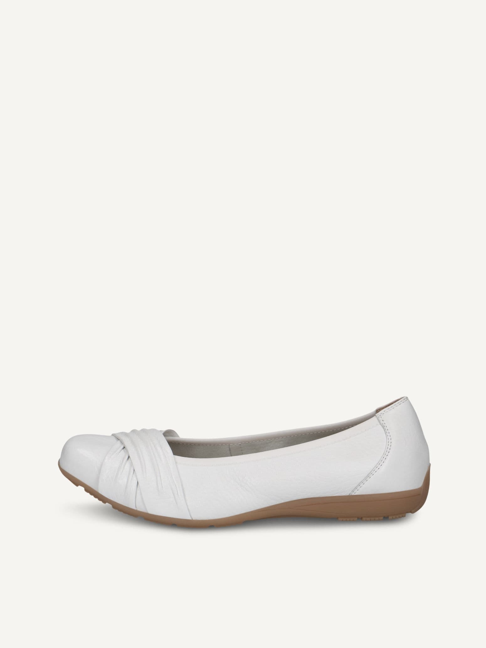 CAPRICE Ballerina, white, made of Leather, Size 40