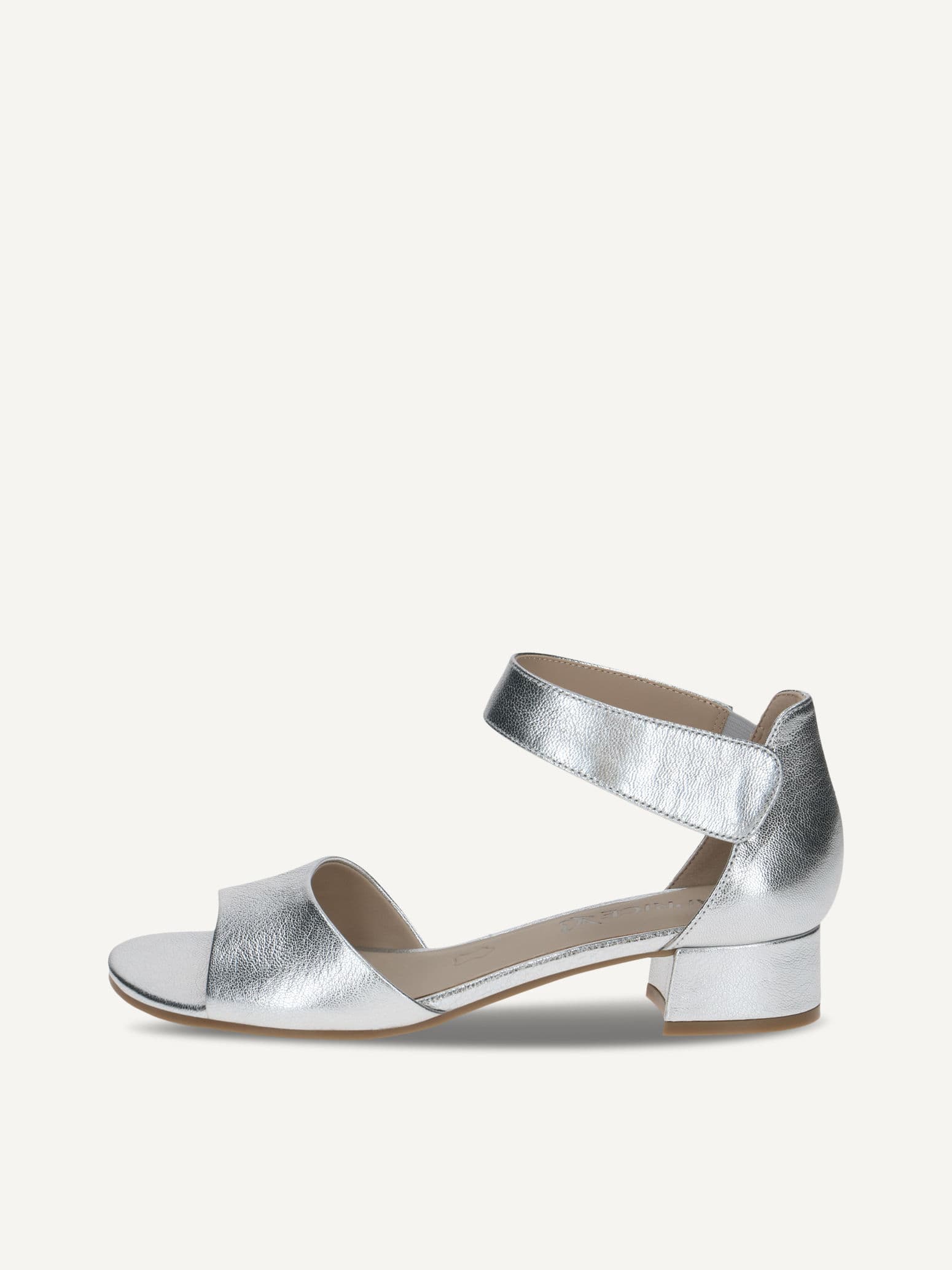 CAPRICE Heeled sandal, metallic, made of Leather with Block heel, Size 42