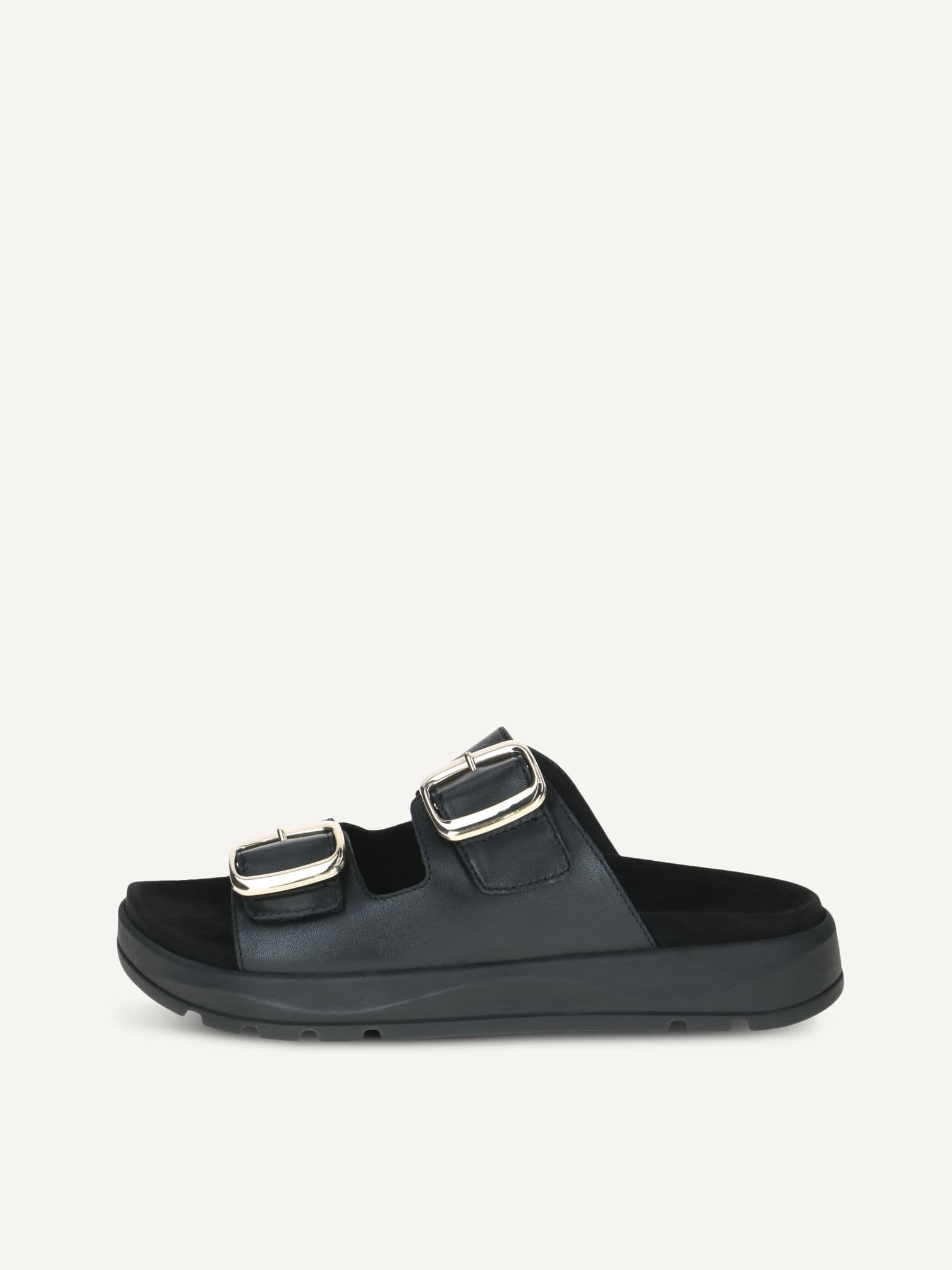 CAPRICE Mule, black, made of Leather without heel, Size 37
