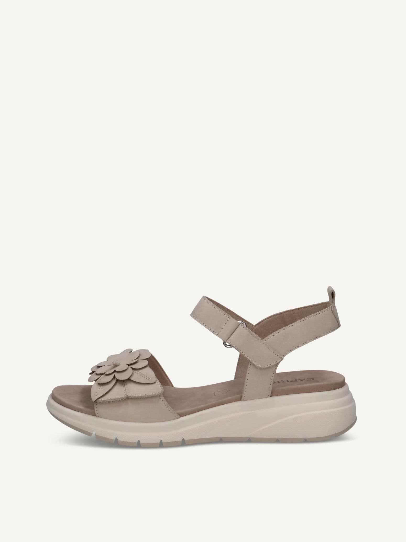 CAPRICE Sandal, white, made of Leather without heel, Size 40