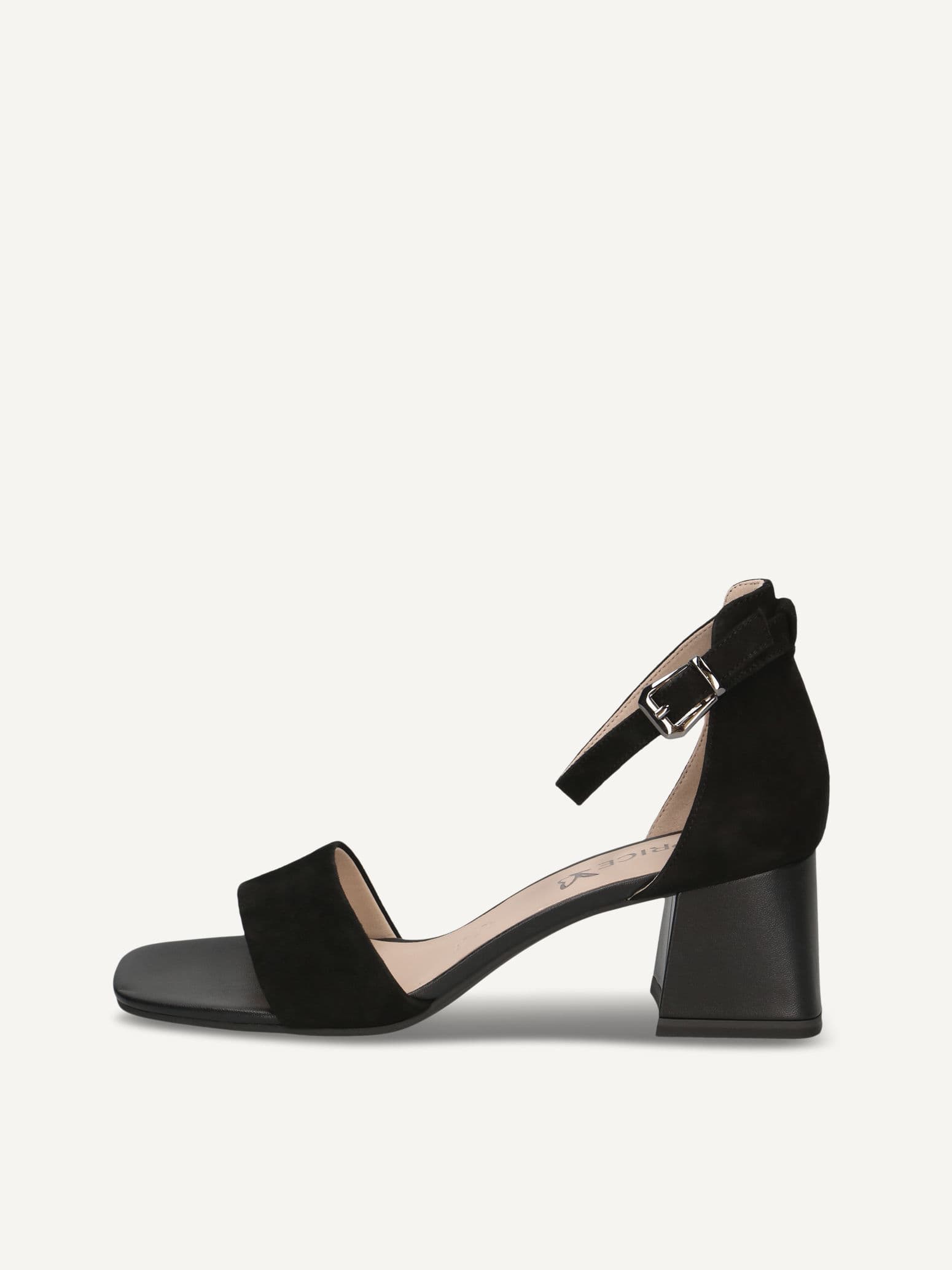 CAPRICE Heeled sandal, black, made of Leather with Block heel, Size 41