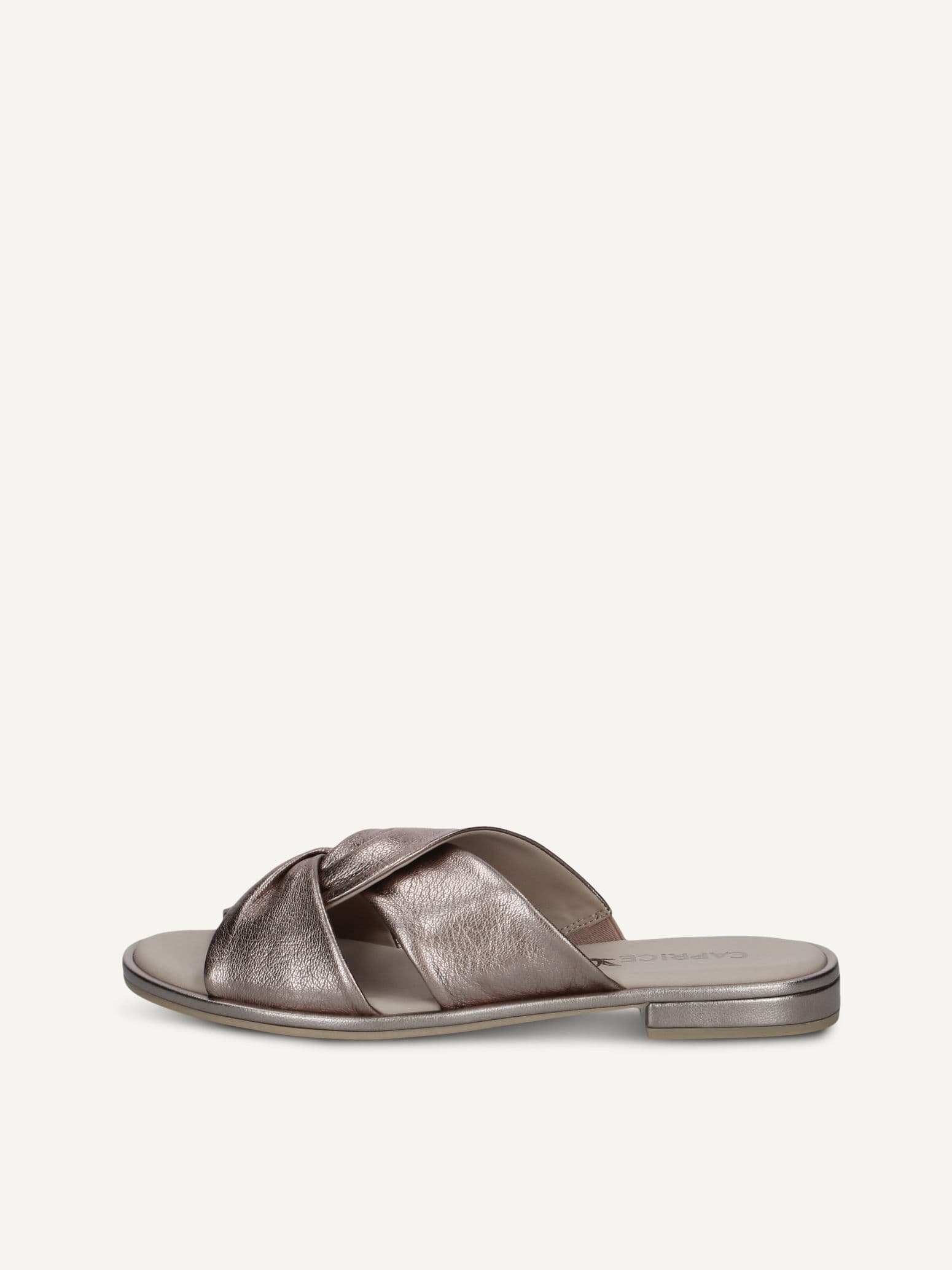 CAPRICE Mule, metallic, made of Leather with Block heel, Size 38