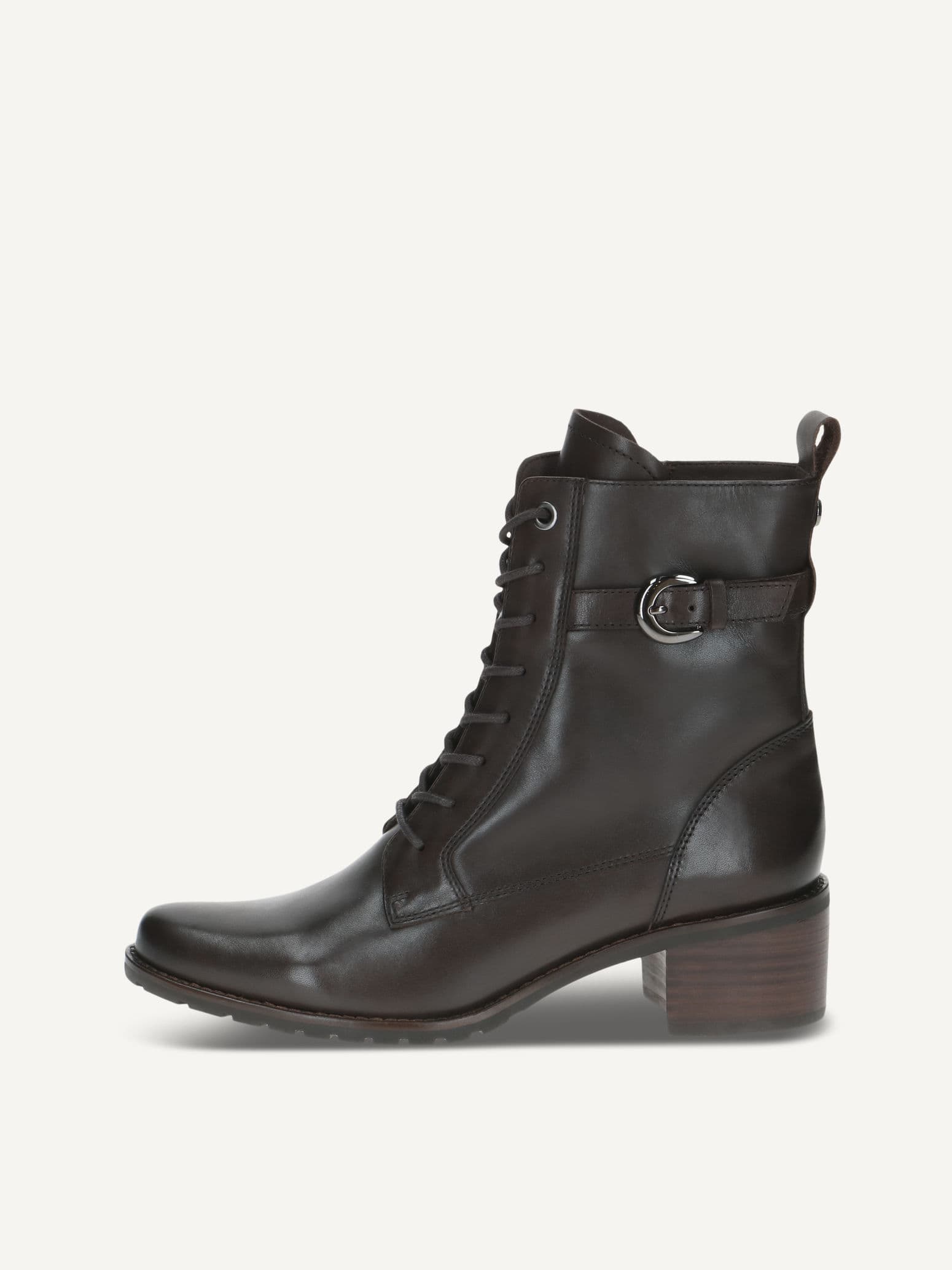 CAPRICE Bootie, brown, made of Leather with Block heel, Size 39
