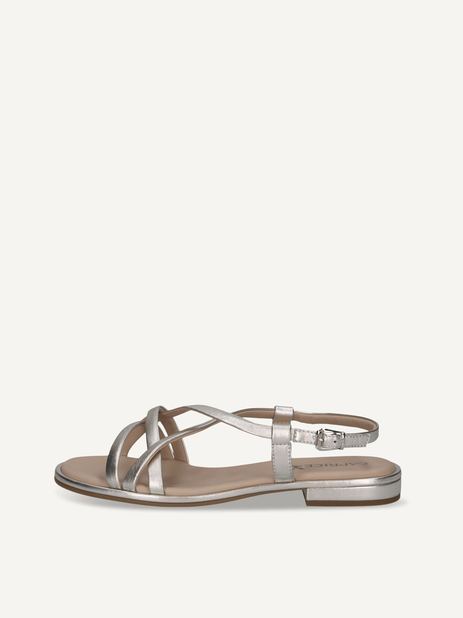 CAPRICE Sandal, metallic, made of Leather with Block heel, Size 36