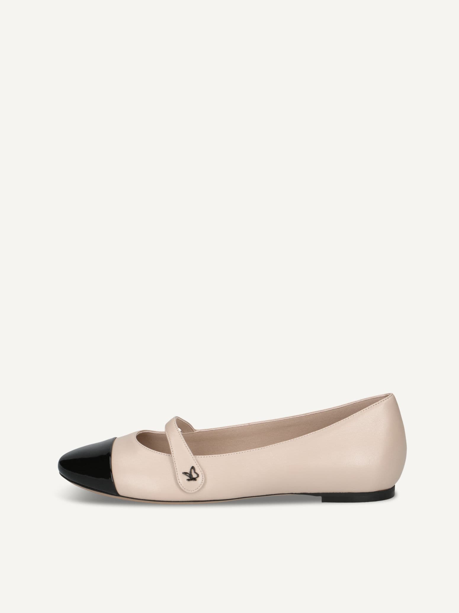 CAPRICE Ballerina, beige, made of Leather with Block heel, Size 39