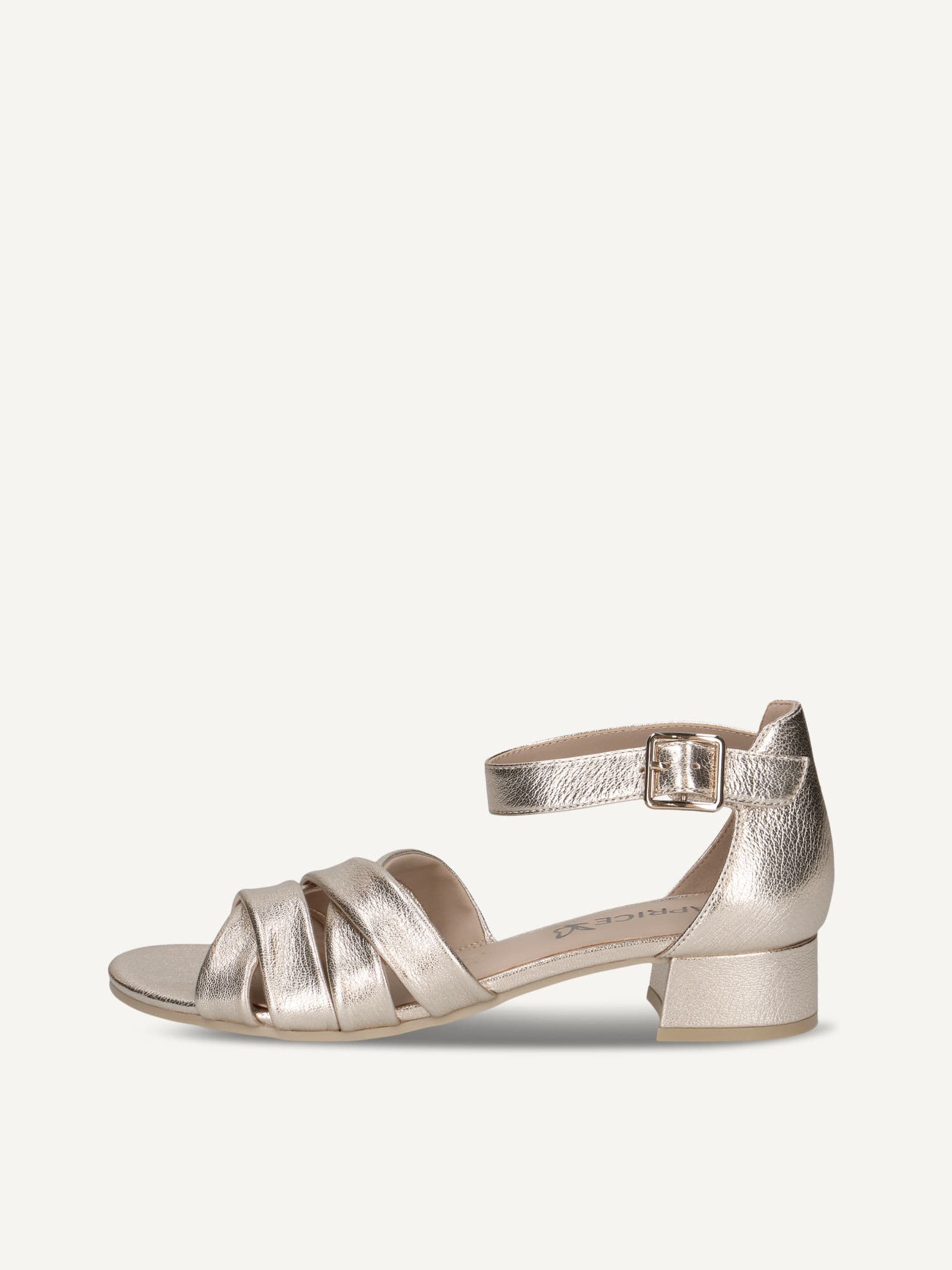 CAPRICE Heeled sandal, metallic, made of Leather with Block heel, Size 37