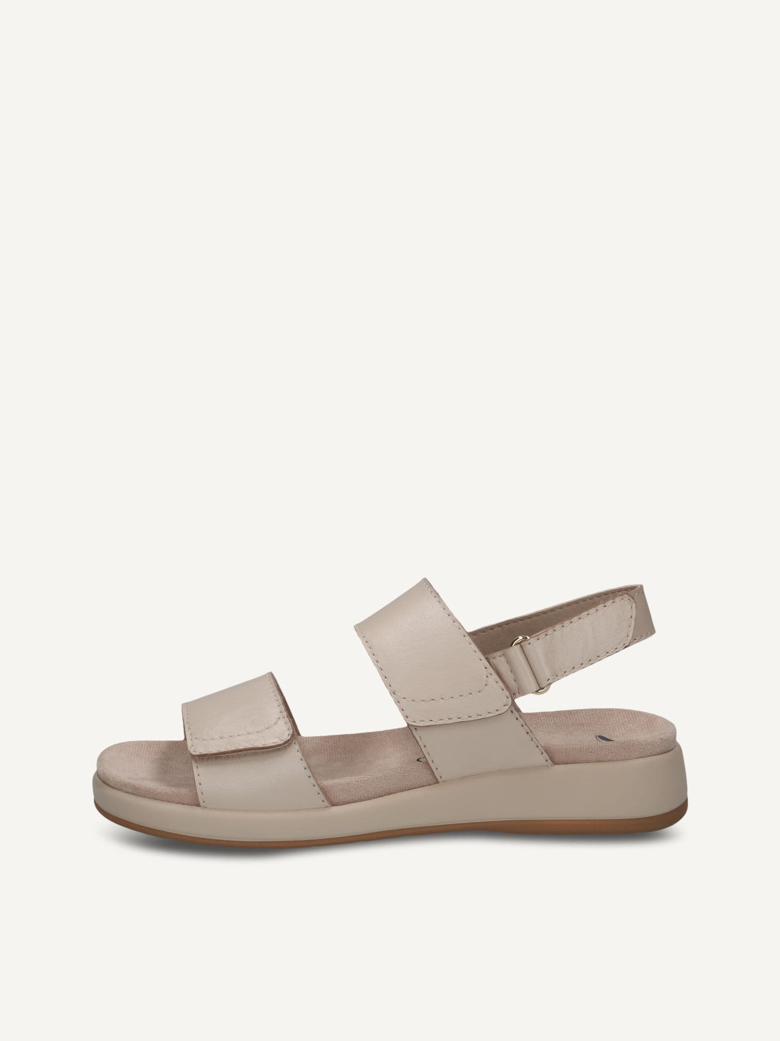 CAPRICE Sandal, beige, made of Leather without heel, Size 42