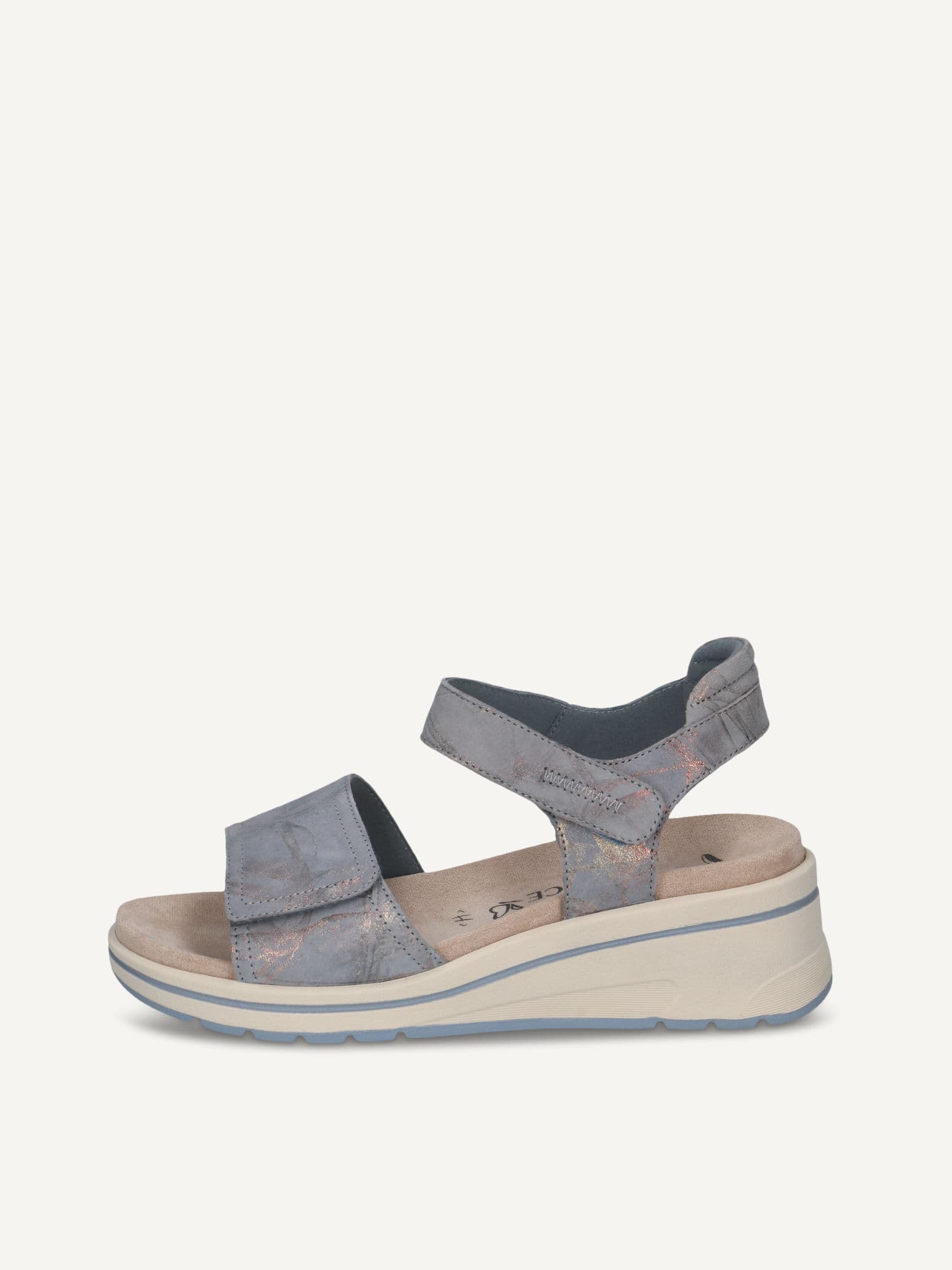 CAPRICE Heeled sandal, blue, made of Leather with Wedge heel, Size 40