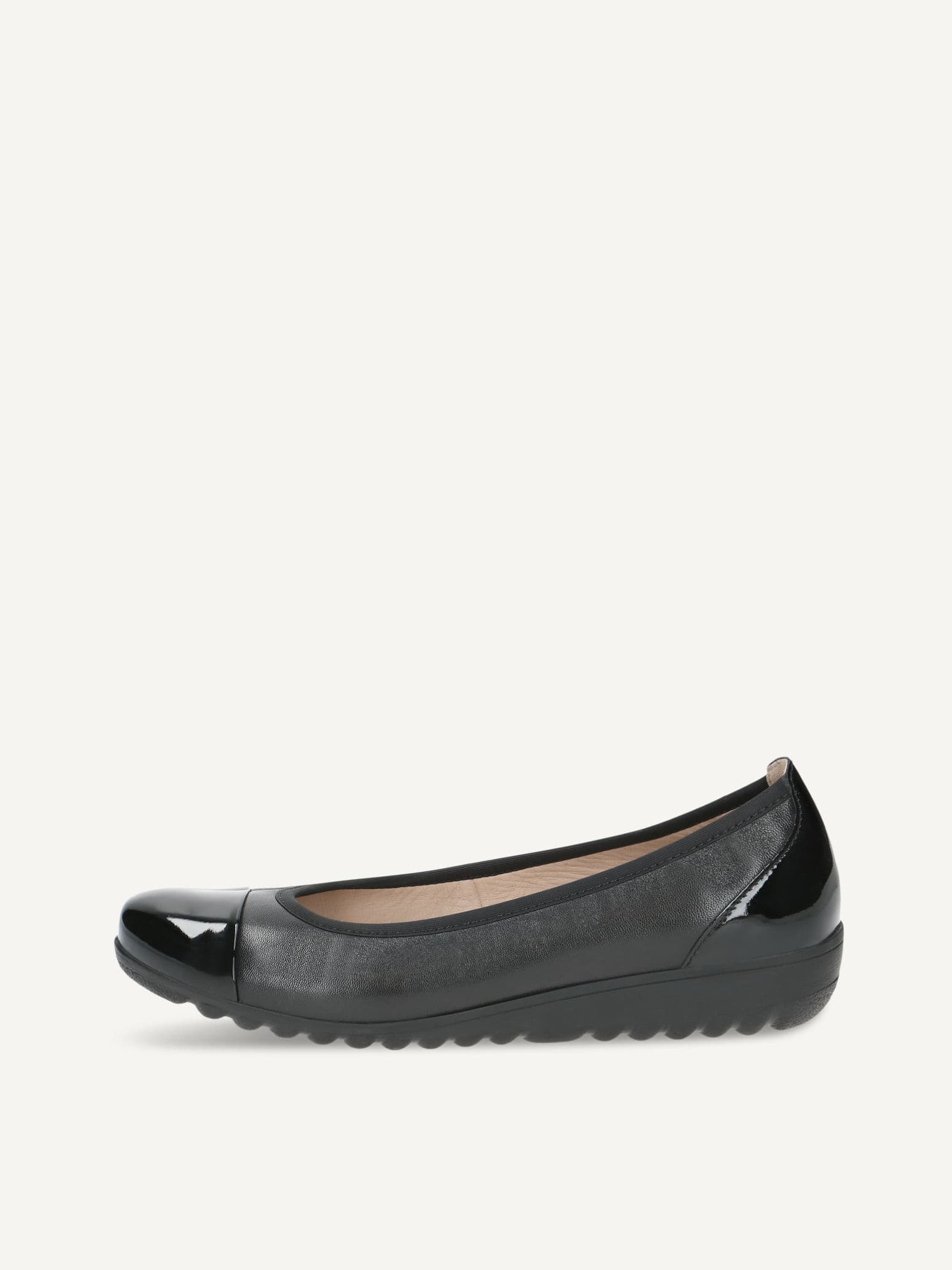 CAPRICE Ballerina, black, made of Leather, Size 38