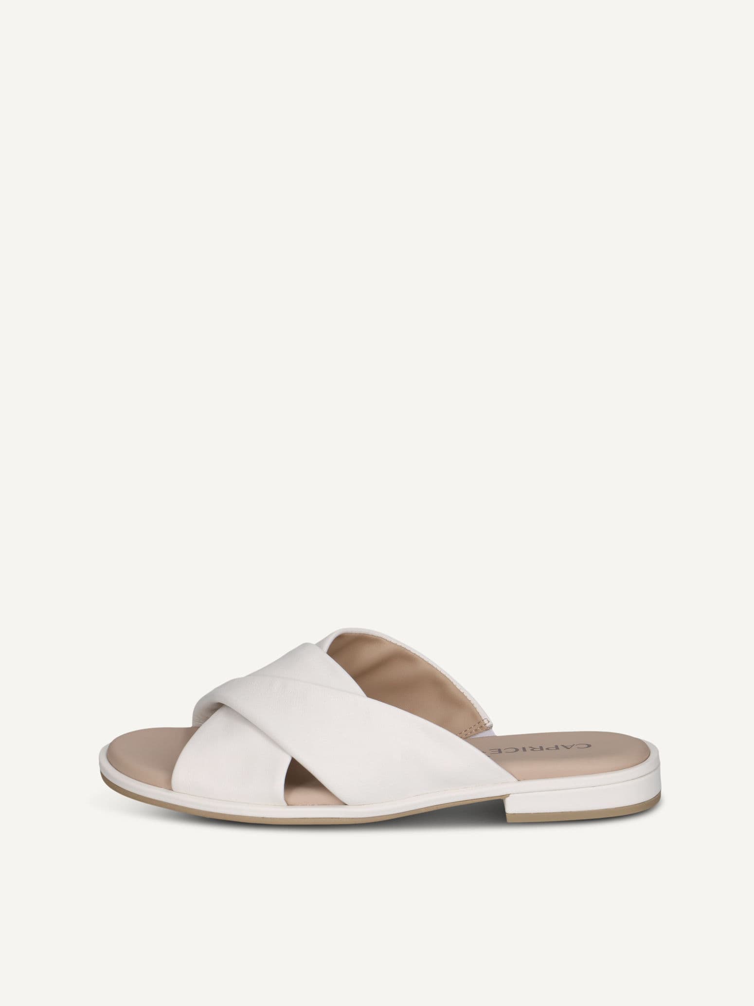CAPRICE Mule, white, made of Leather with Block heel, Size 37