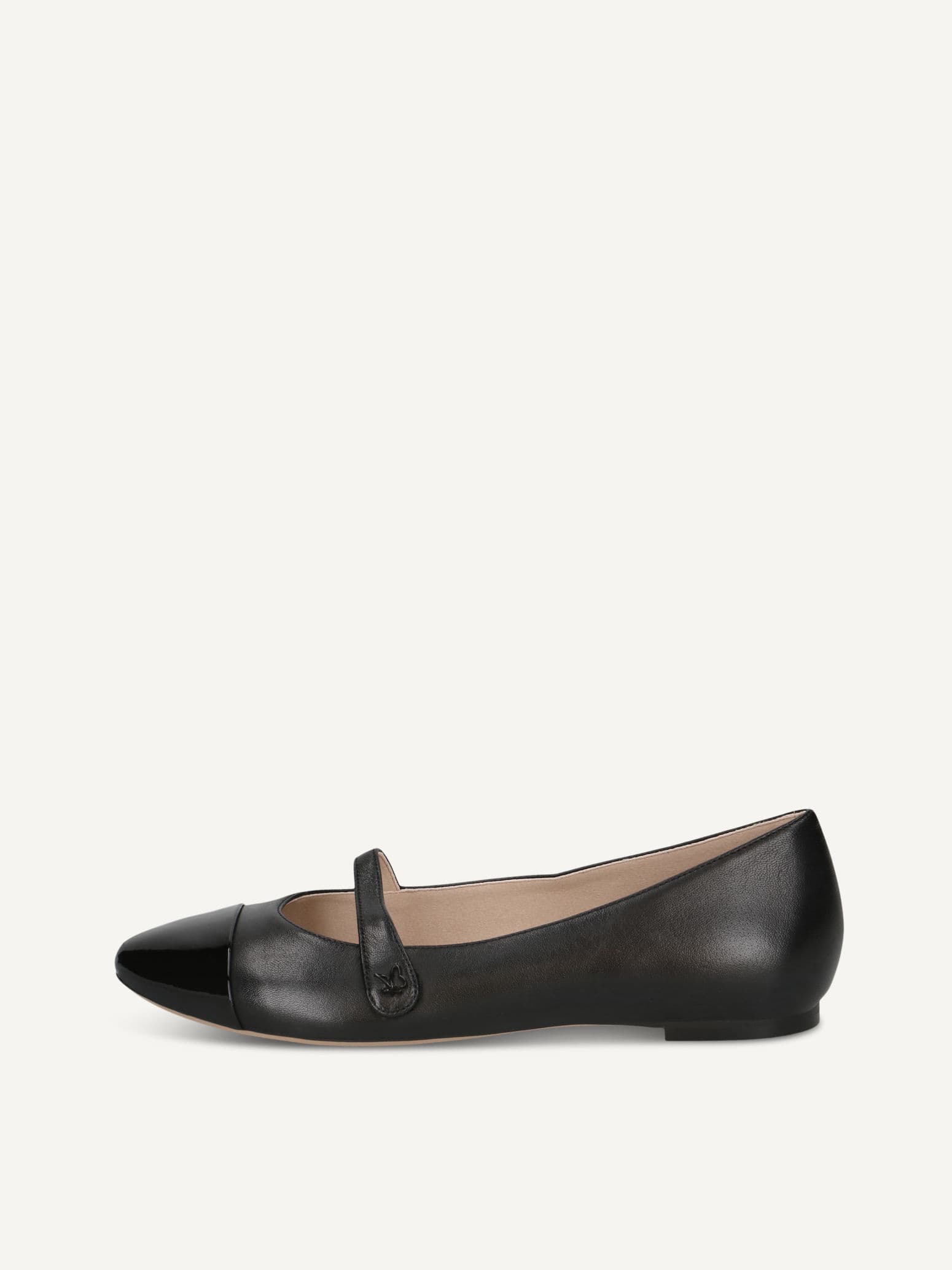 CAPRICE Ballerina, black, made of Leather with Block heel, Size 40