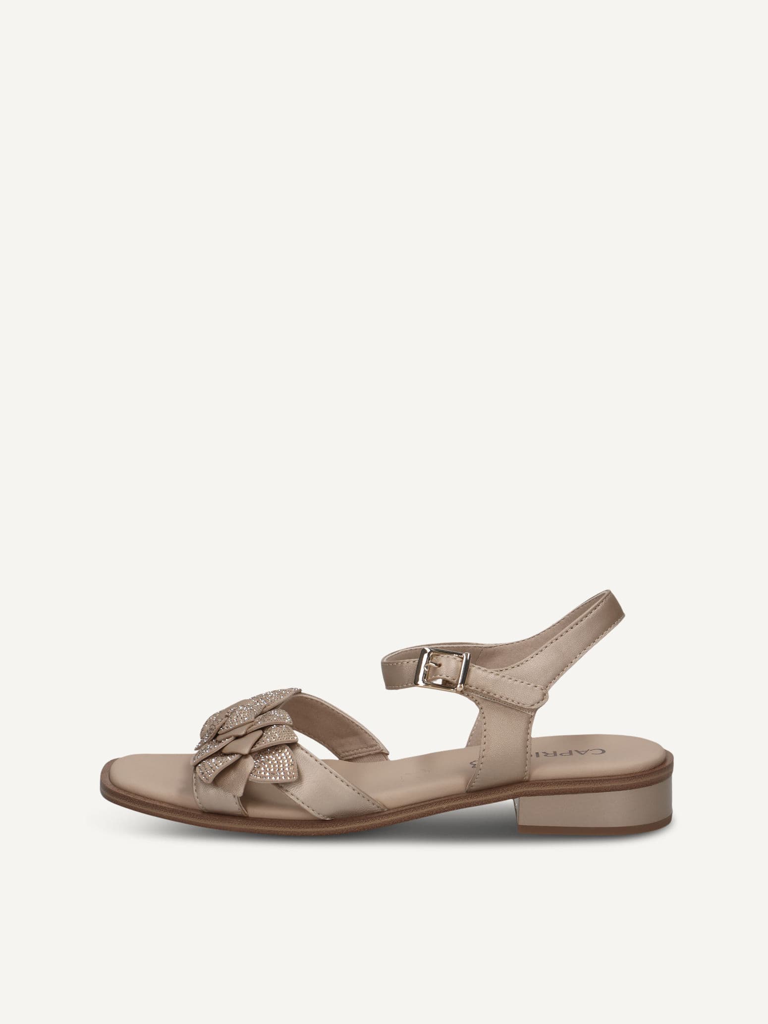 CAPRICE Heeled sandal, grey, made of Leather with Block heel, Size 37