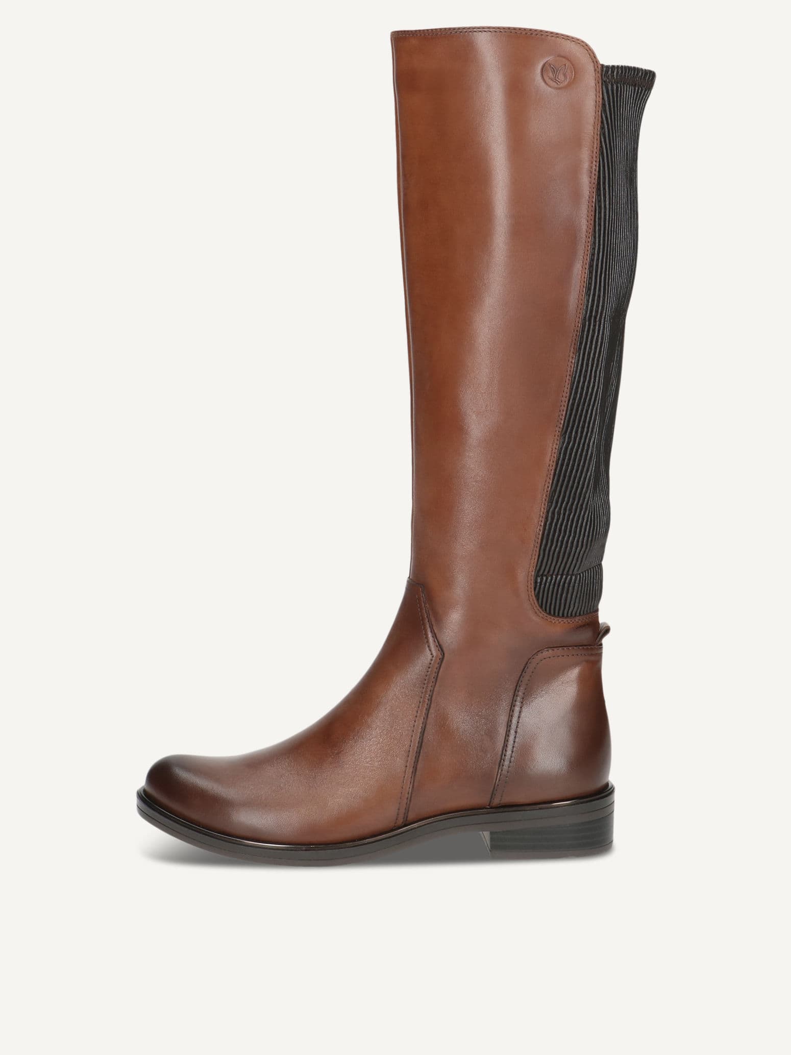 CAPRICE Boots, brown, made of Leather and textile with Block heel, Size 40.5