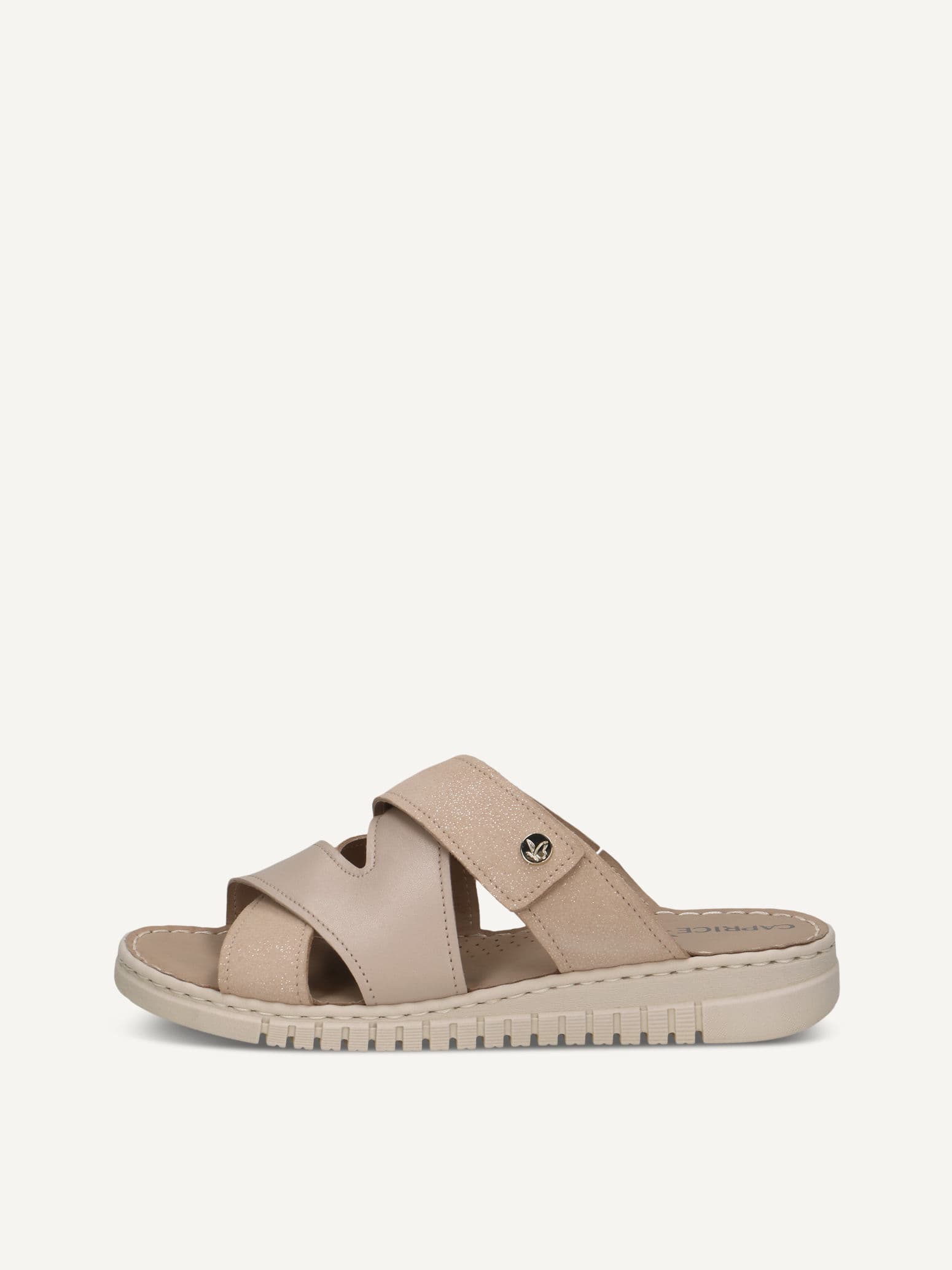 CAPRICE Mule, beige, made of Leather without heel, Size 40